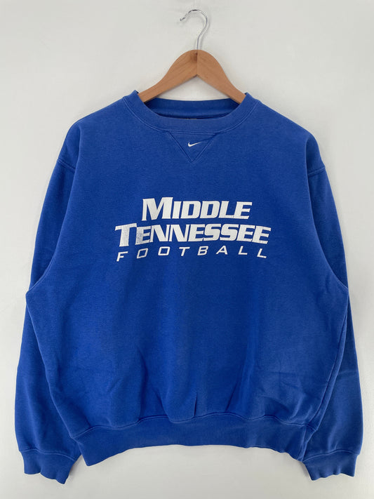 00' NIKE x MIDDLE TENNESSEE FOOTBALL Size M Vintage College Sweat-Shirt / G7078S