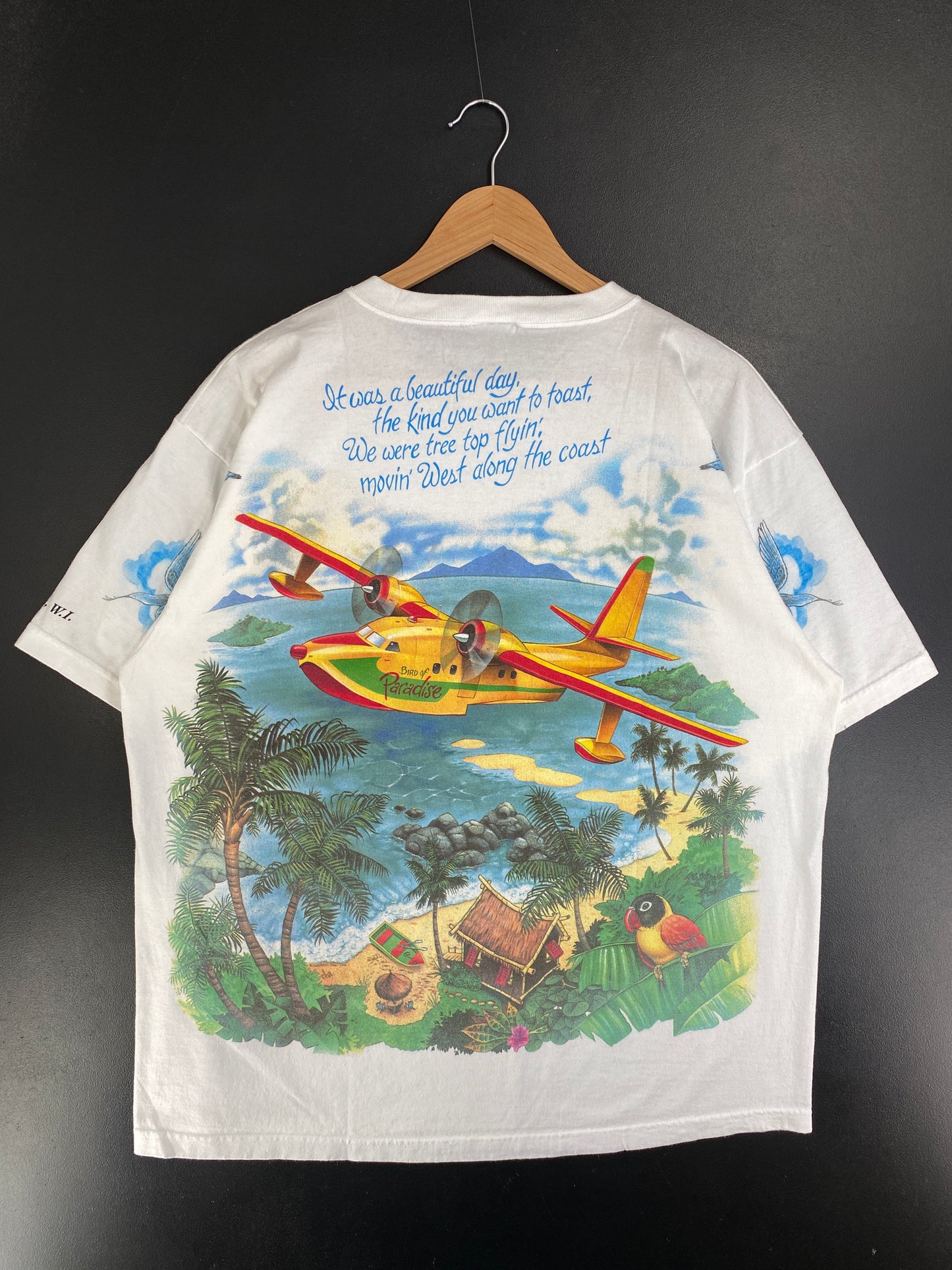 Vintage BIRD OF PARADISE Size XL Animal T-Shirt / G2660T
