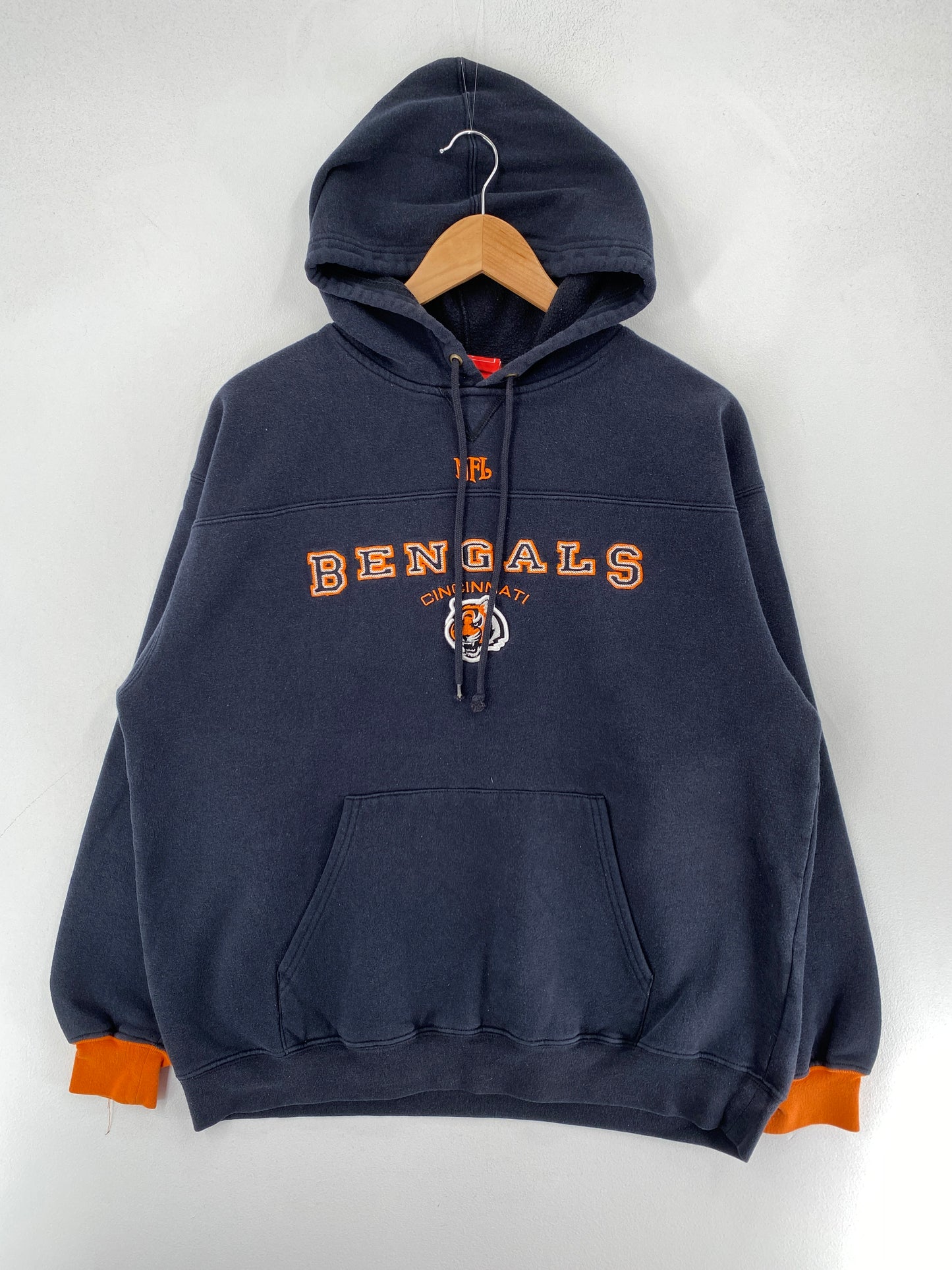 00’ CINCINNATI BENGALS Size L NFL Hoodie Sweat-Shirt / F6123S