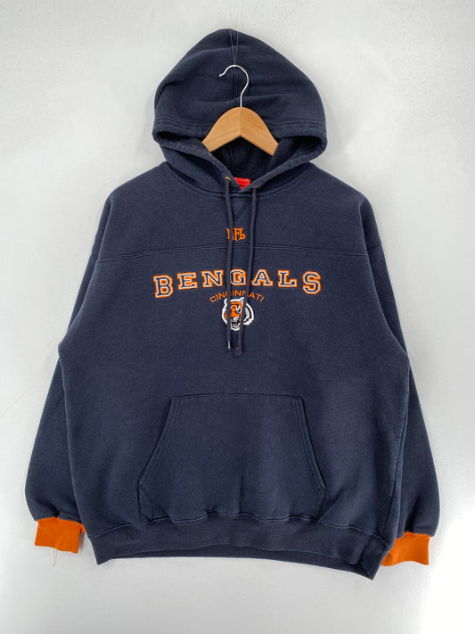 00’ CINCINNATI BENGALS Size L NFL Hoodie Sweat-Shirt / F6123S