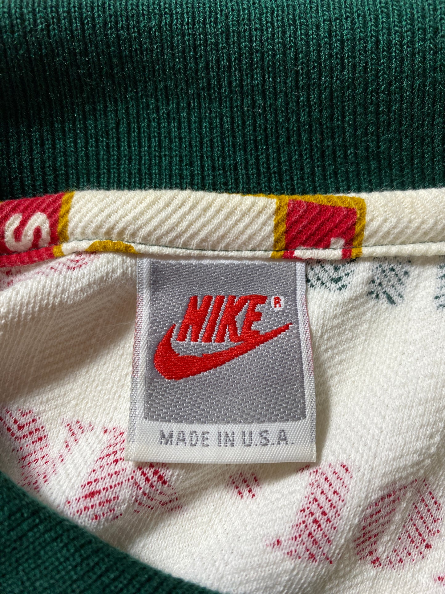 90’s Remake NIKE Made in USA Size XXL Vintage Long Sleeve Polo-Shirt / F6144T