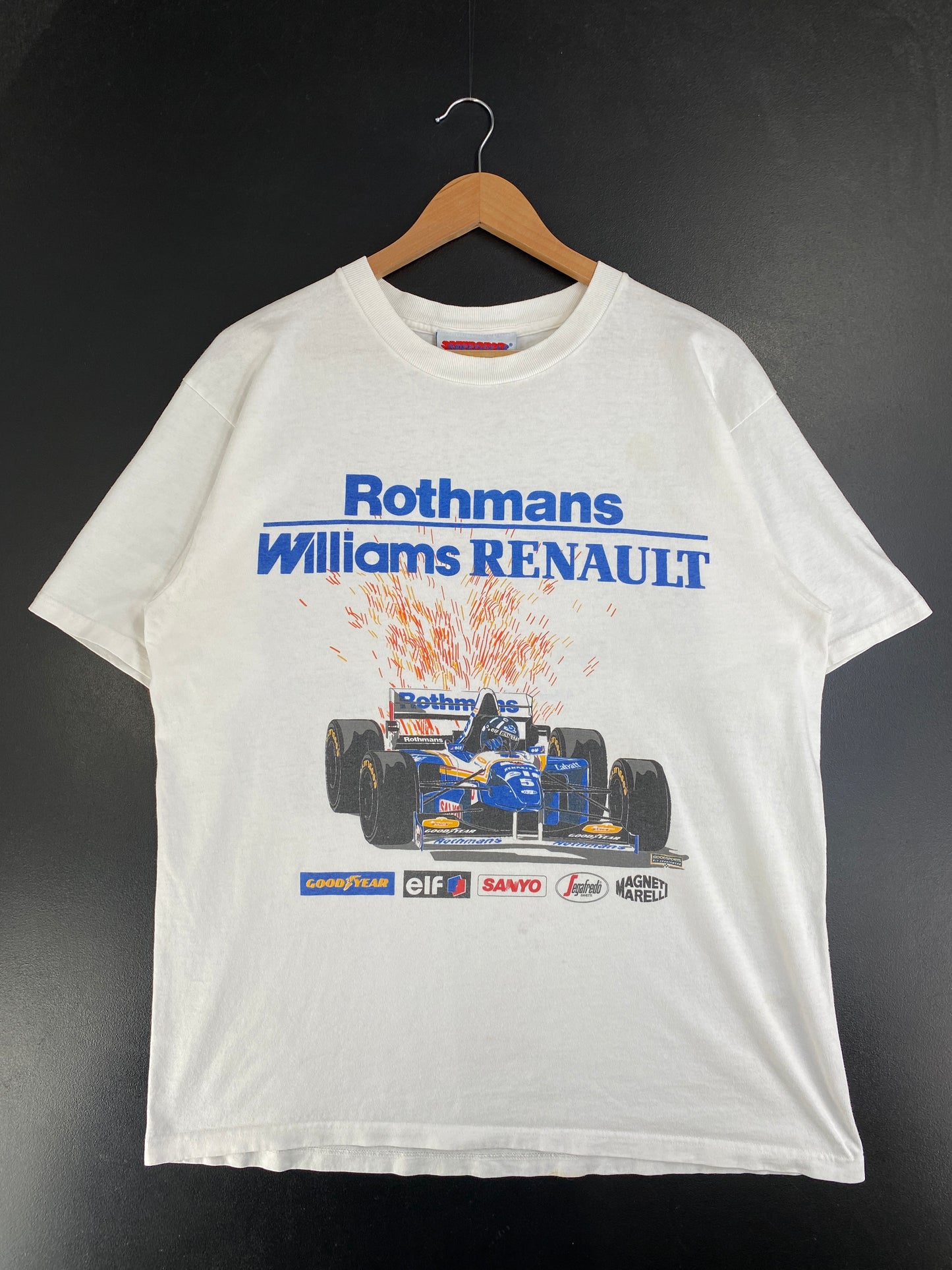 Vintage ROTHMANS WILLIAMS RENAULT Size L Racing T-Shirt / G2832T