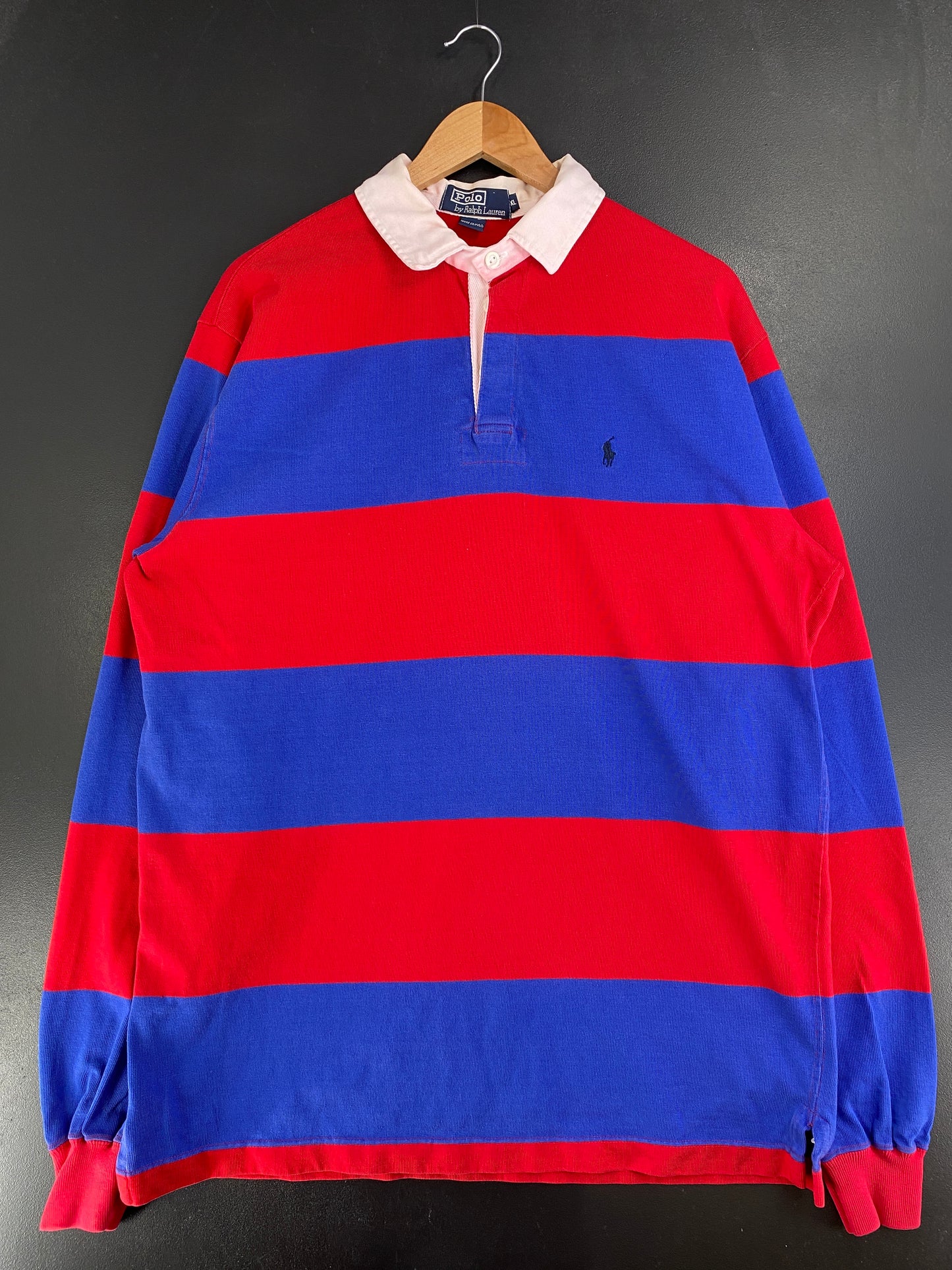 90's POLO RALPH LAUREN Made in USA Size XL Rugby-Shirt / G2881R