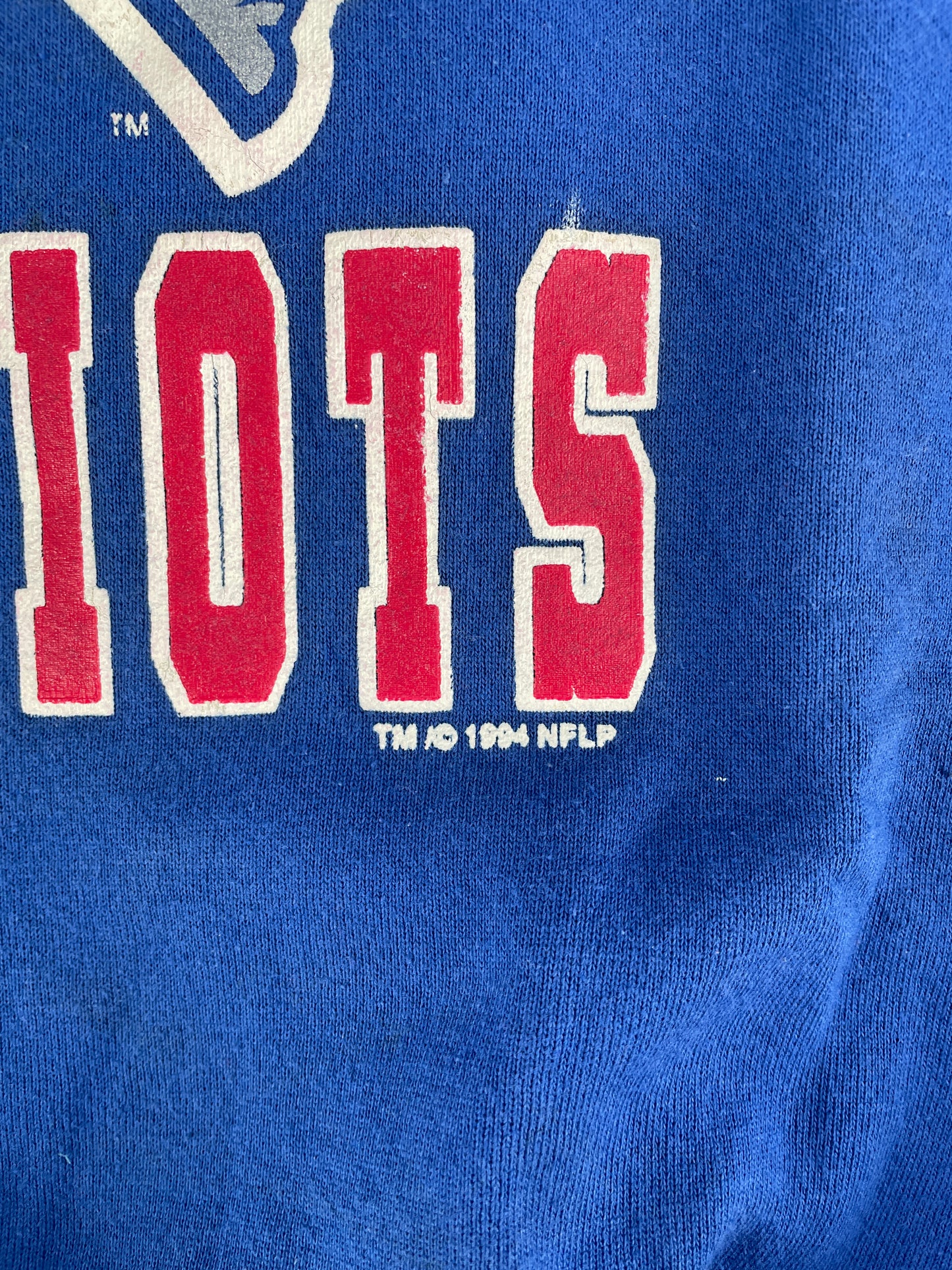 1994 NEW ENGLAND PATRIOTS Made in USA Size XXL NFL Sweat-Shirt / F7861S