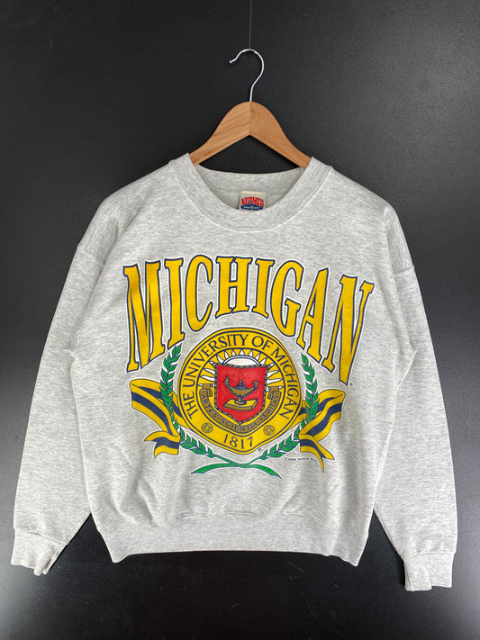 1990 UNIVERSITY OF MICHIGAN Made in USA Size L Vintage College Sweat-Shirt / F6909S