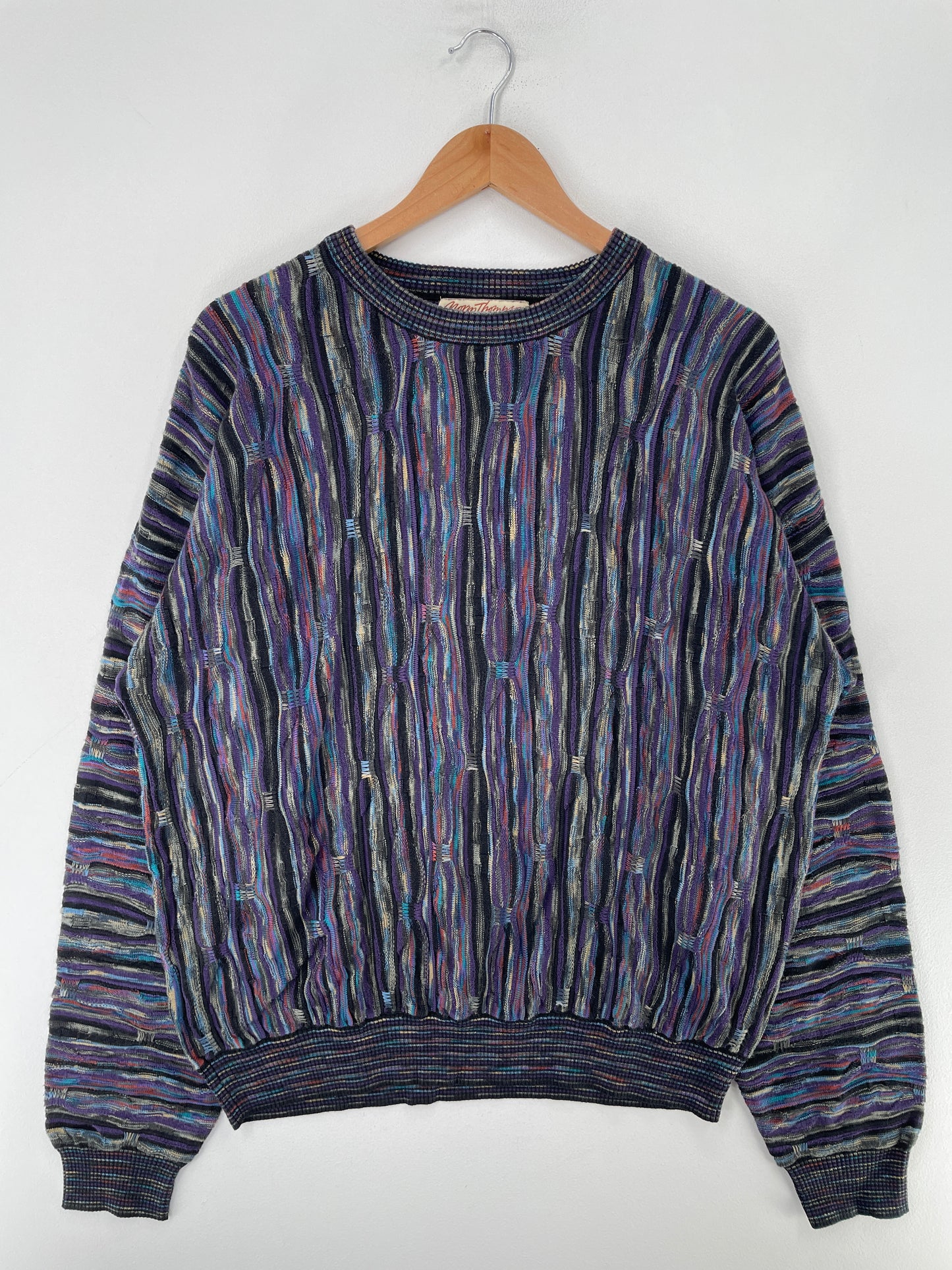 Vintage 3D COOGI-Style Size XXL Acrylic Knit Sweater / F7870K