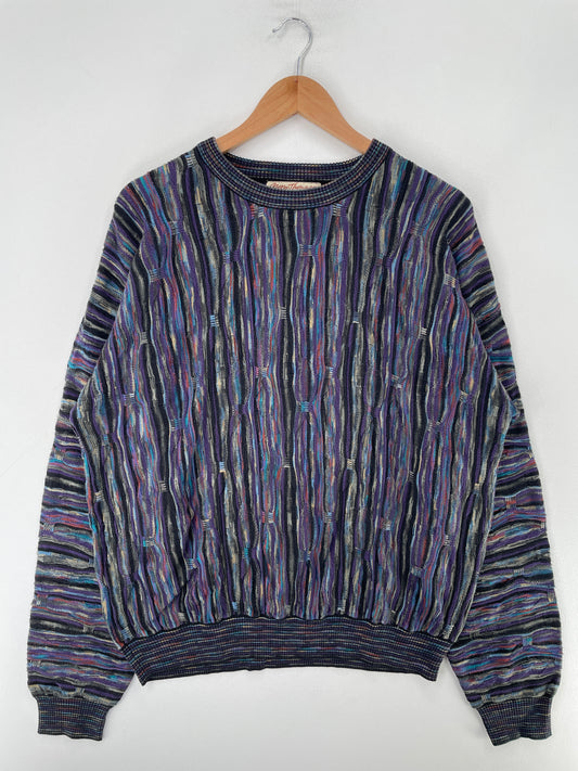 Vintage 3D COOGI-Style Size XXL Acrylic Knit Sweater / F7870K