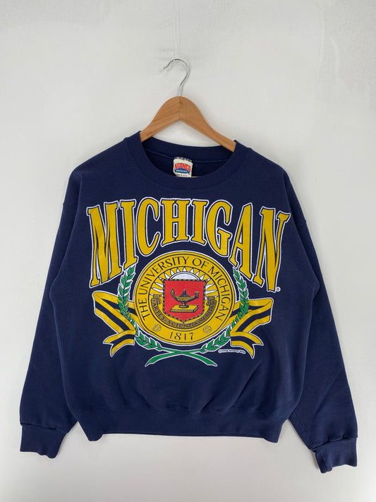 1990 UNIVERSITY OF MICHIGAN Made in USA Size L Vintage College Sweat-Shirt / F6907S