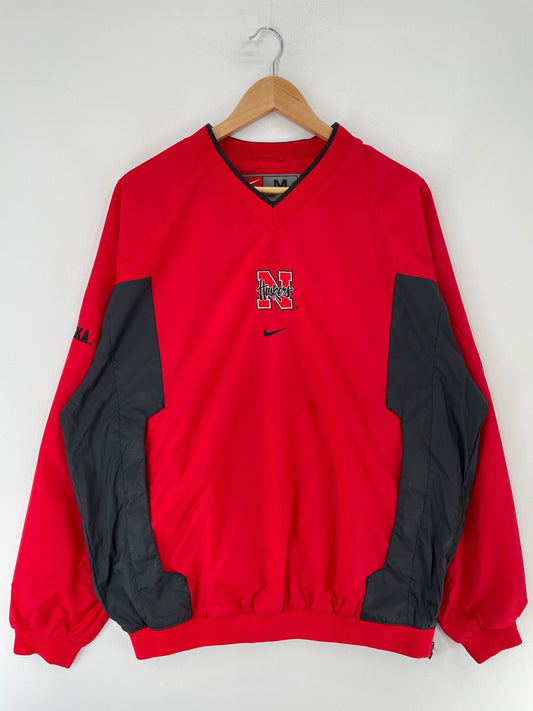 00' NIKE x NEBRASKA HUSKERS Size M Vintage College Nylon Jacket / F7061N