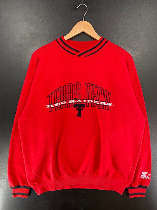 90’s STARTER x TEXAS TECH Size L Vintage College Sweat-Shirt / G5532S