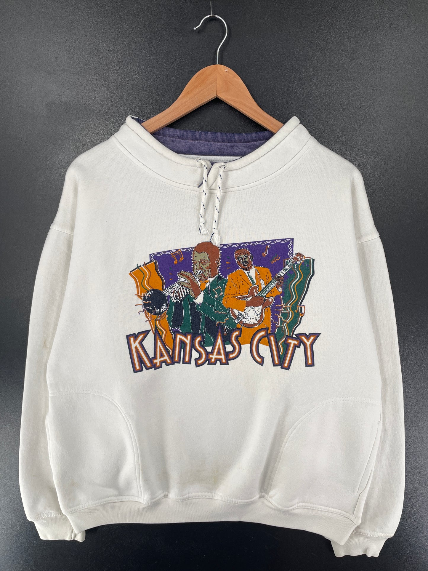 90's KANSAS CITY Size No Tag (Approx.XL) Vintage Sweat-Shirt / G4125S