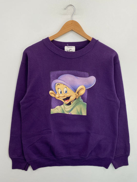 00’ DISNEY SEVEN DWARFS DOPEY Made in USA Size S Vintage Sweat-shirt / G5542S