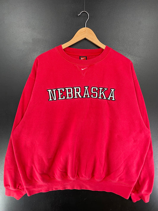 00' NIKE x NEBRASKA Size XL Vintage College Sweat-Shirt / G5558S