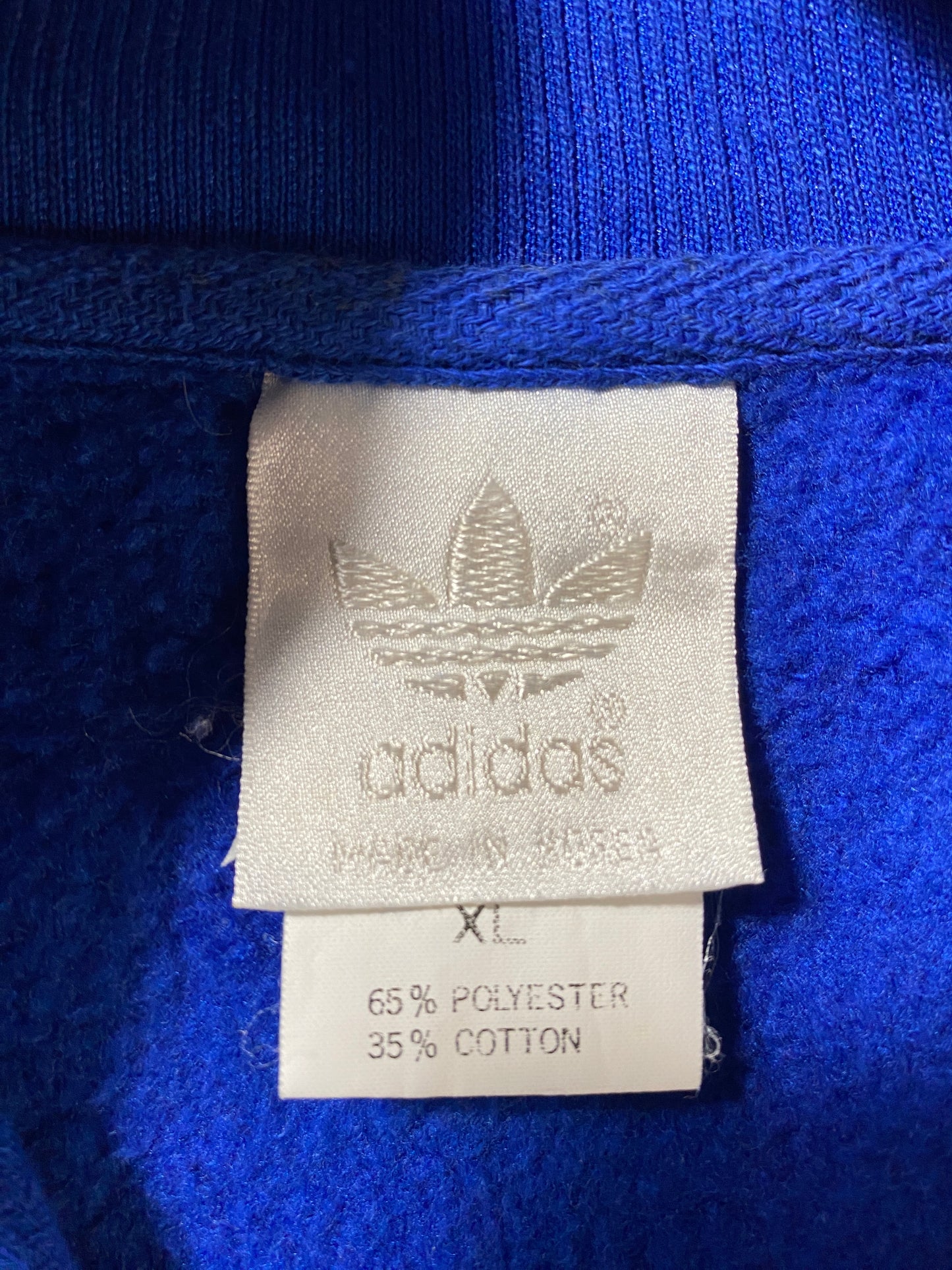 90’s ADIDAS Size XL Half Zip-Up Sweat-shirt / G6626S