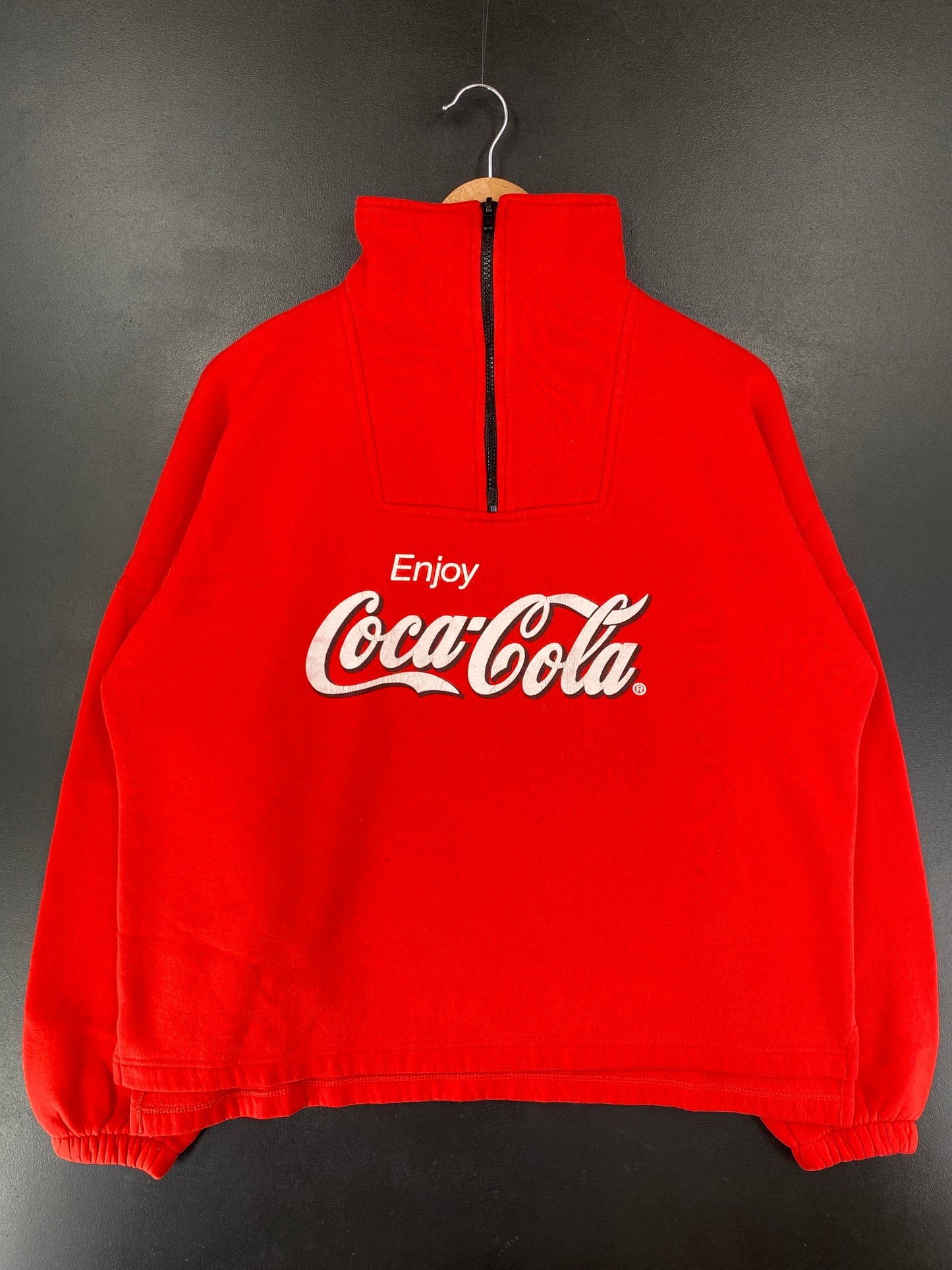 1987 COCA COLA Size Approx. L Half-Zip Sweat-Shirt / G6020S