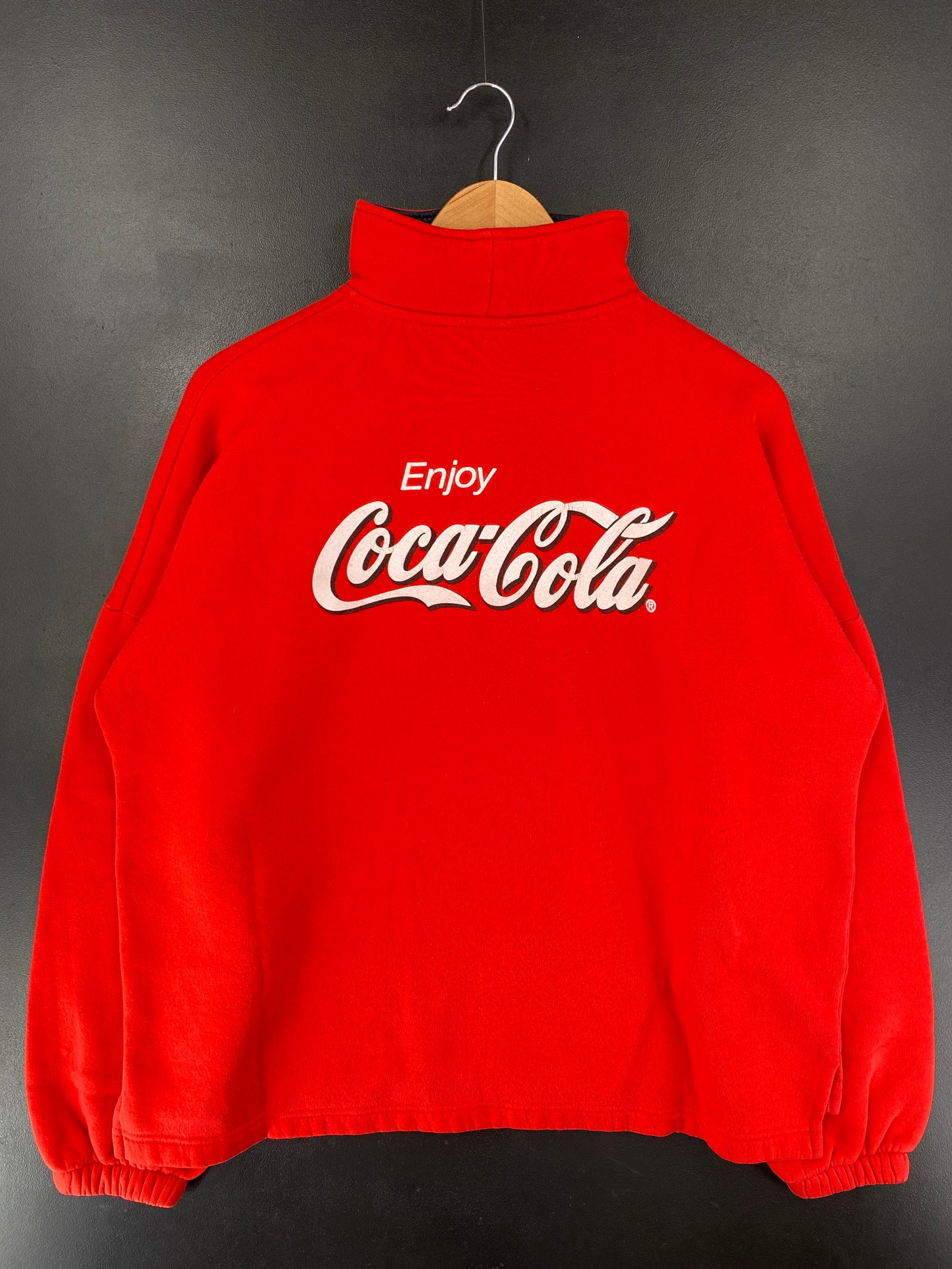 1987 COCA COLA Size Approx. L Half-Zip Sweat-Shirt / G6020S