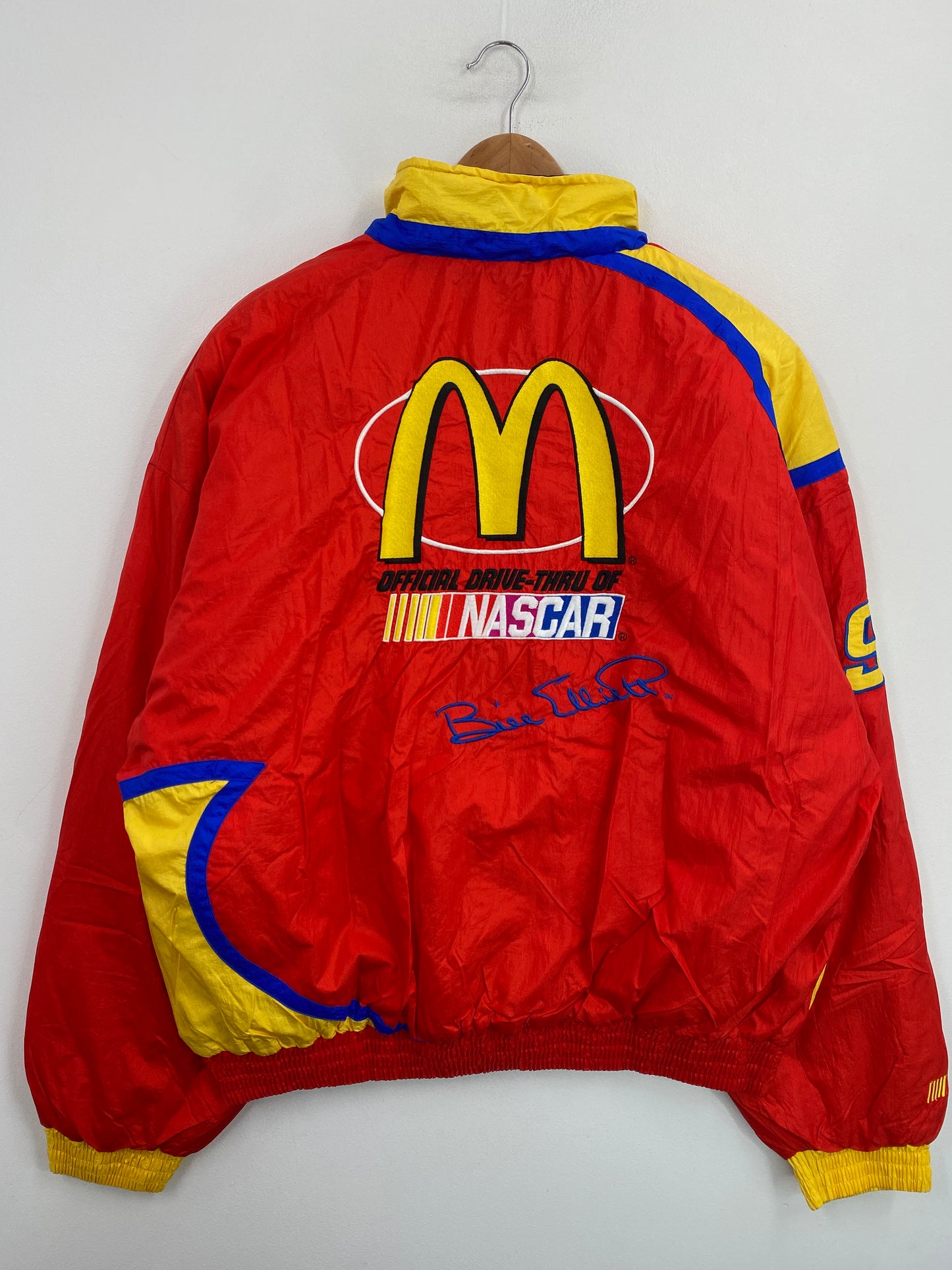 Vintage BILL ELLIOTT x MCDONALD'S Size XL Racing Nylon Jacket / G5618N
