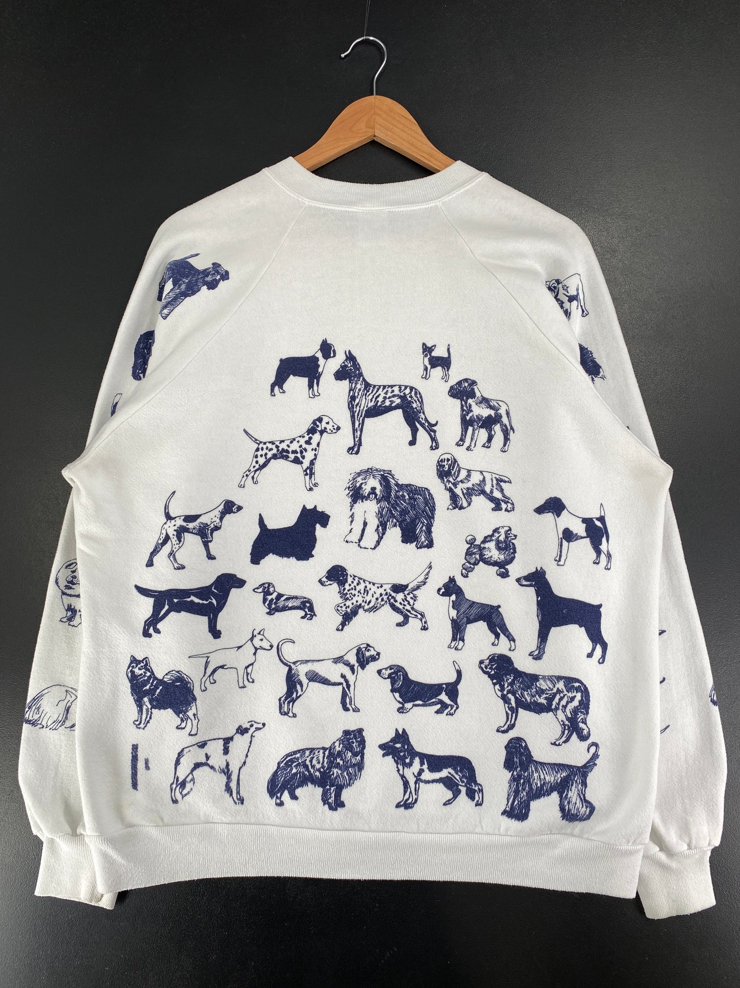 90's DOGS Made in USA Size XL Vintage Animal Sweat-Shirt / G3753S