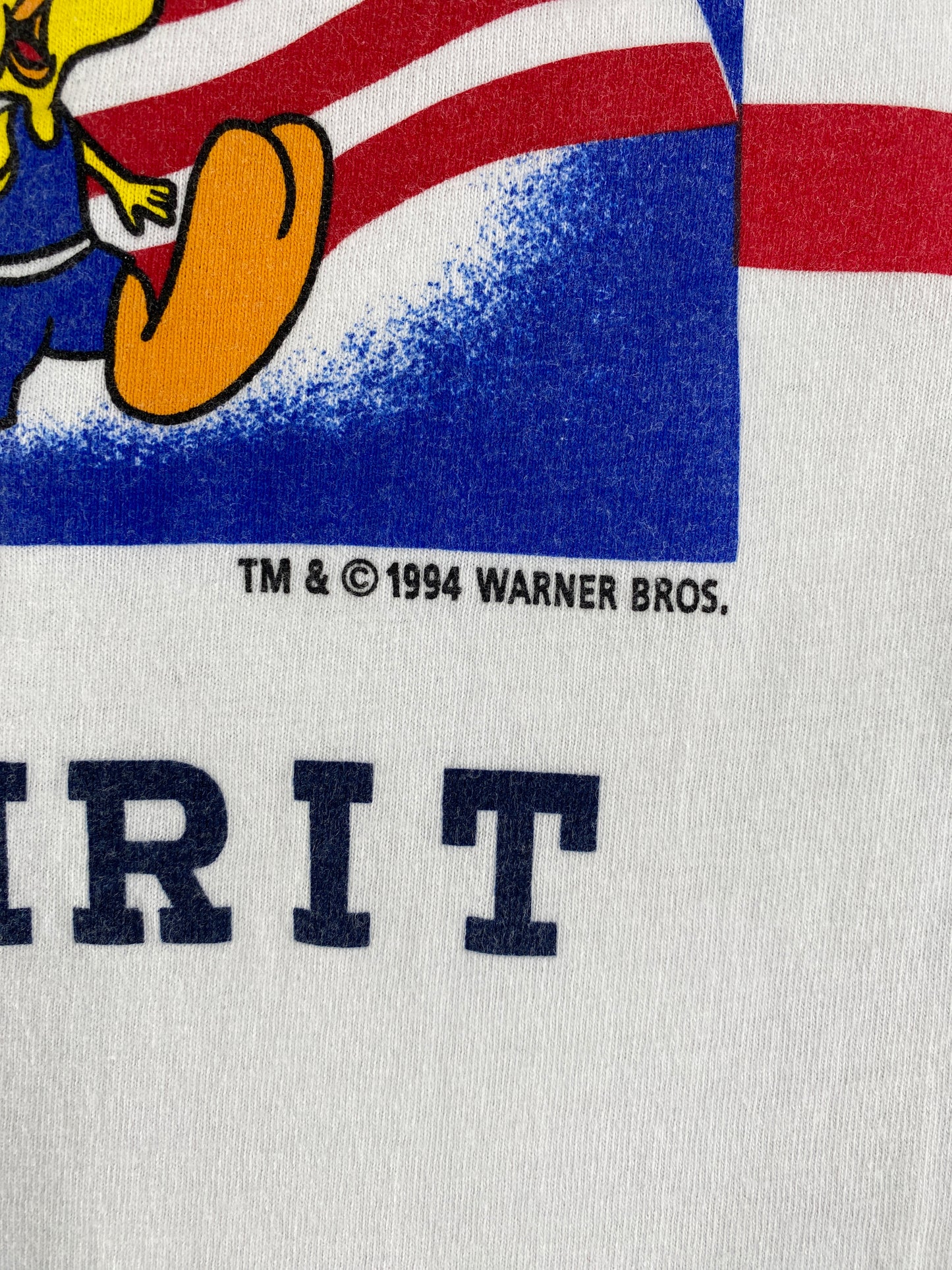 1994 LOONY TUNES Made in USA Size One Size (Approx.L) Vintage T-Shirt / G3760T
