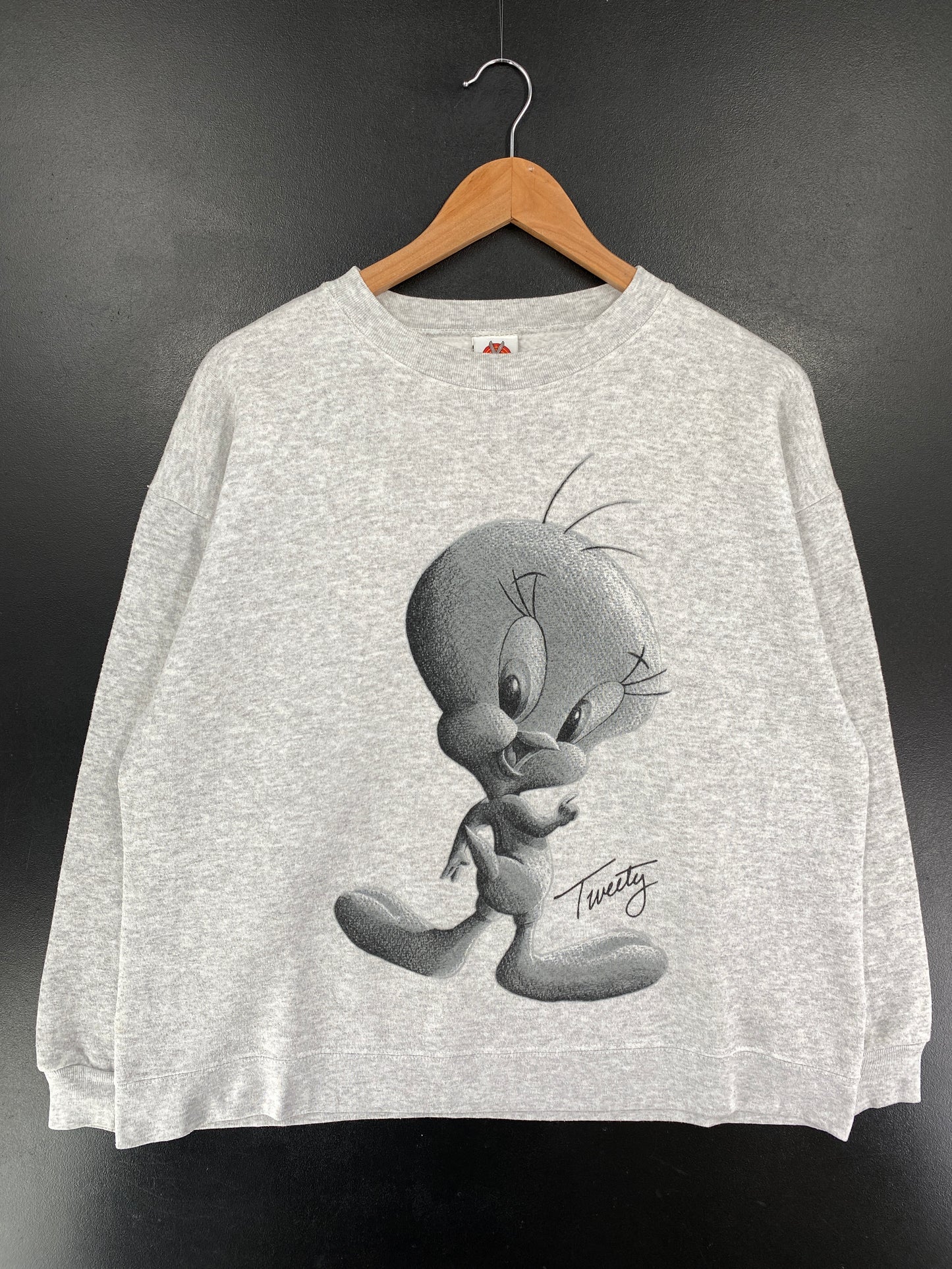 1997 LOONEY TUNES TWEETY Size M/L Vintage Sweat-shirt / G5666S