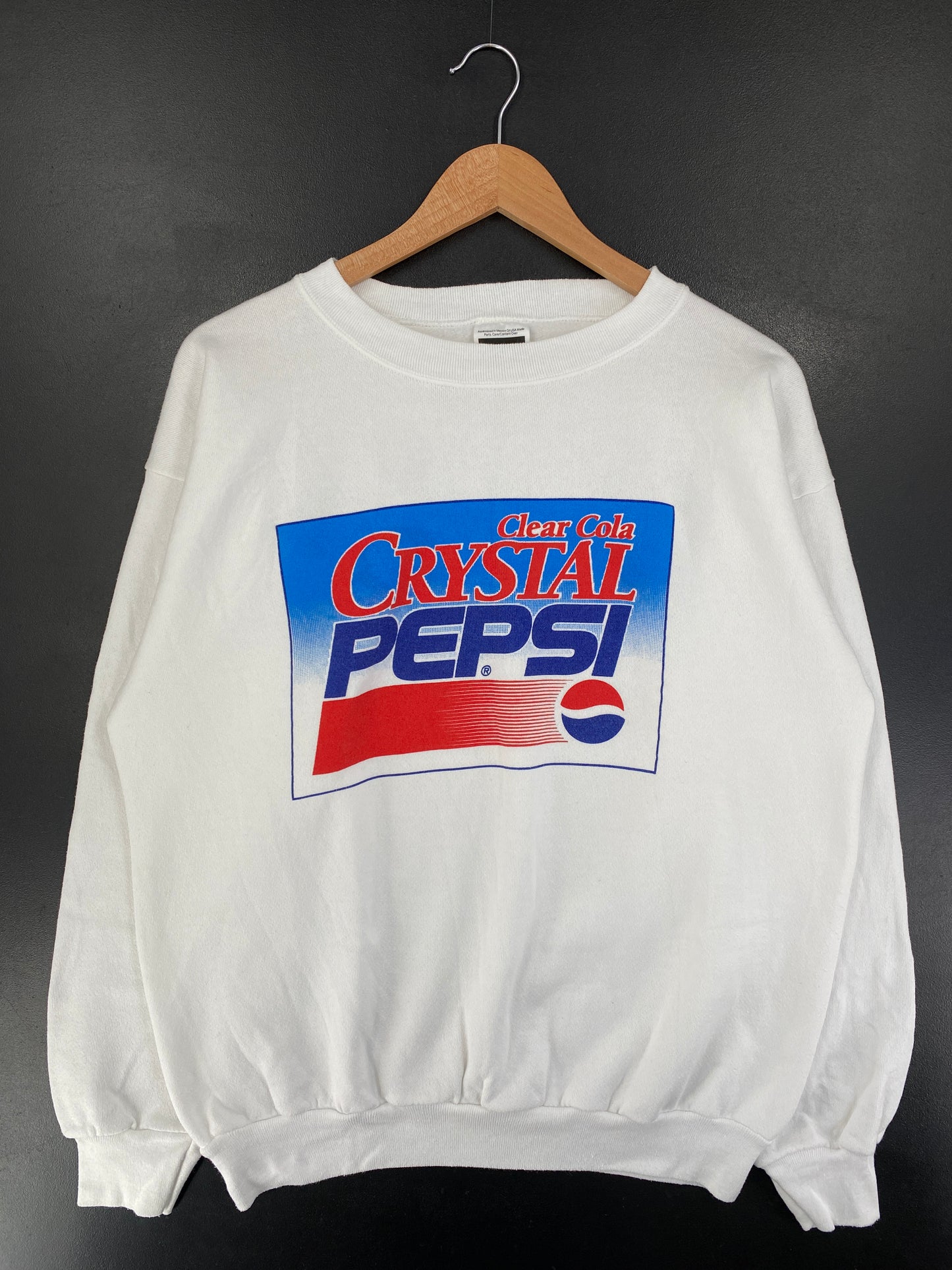 90’s CRYSTAL PEPSI Size XL Sweat-shirt / G1826S