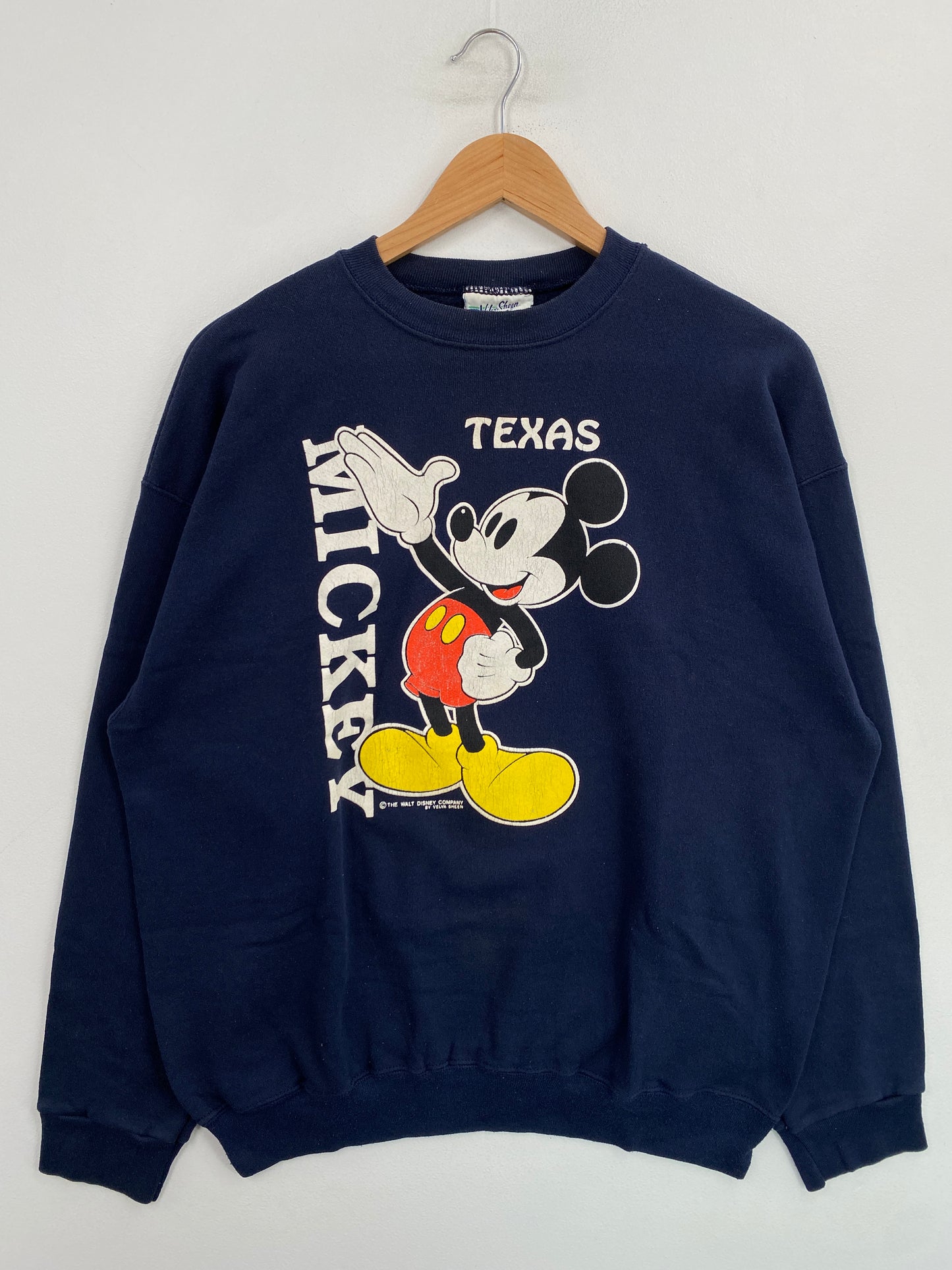90's DISNEY MICKEY TEXAS Made in USA Size XL Vintage Sweat-Shirt / G5720S