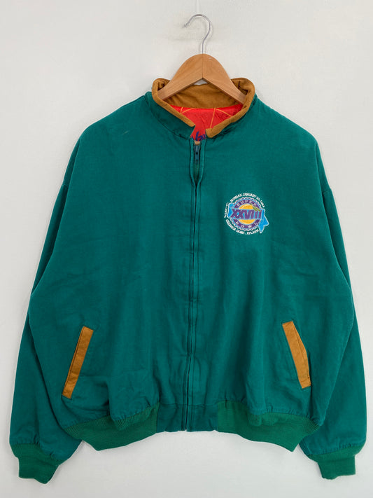 1993 SUPER BOWL Made in USA Size XL Vintage NFL Cotton Jacket / G5735J