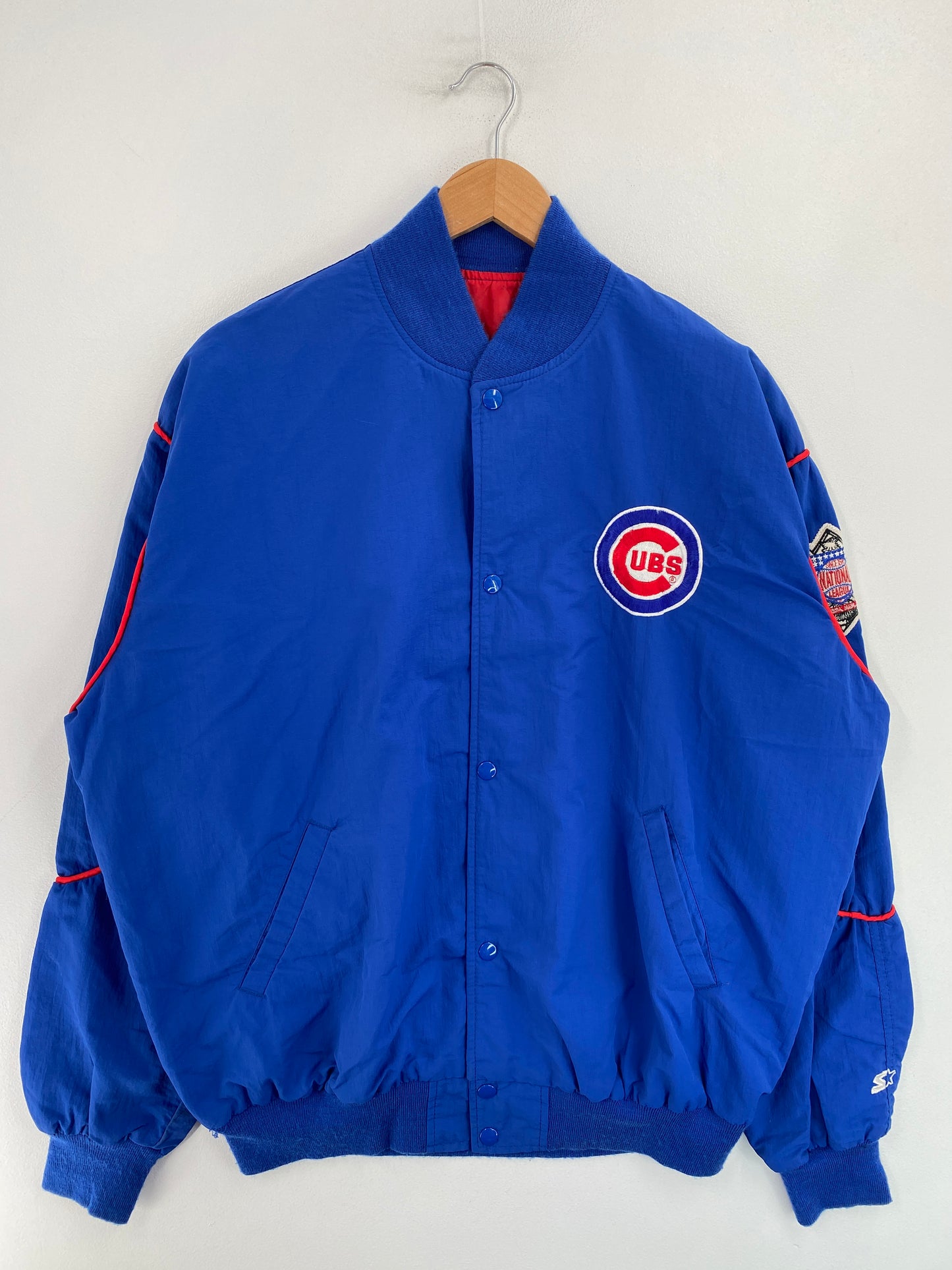 90’s STARTER x CHICAGO CUBS Size XL MLB Button down Nylon Jacket / G4365N