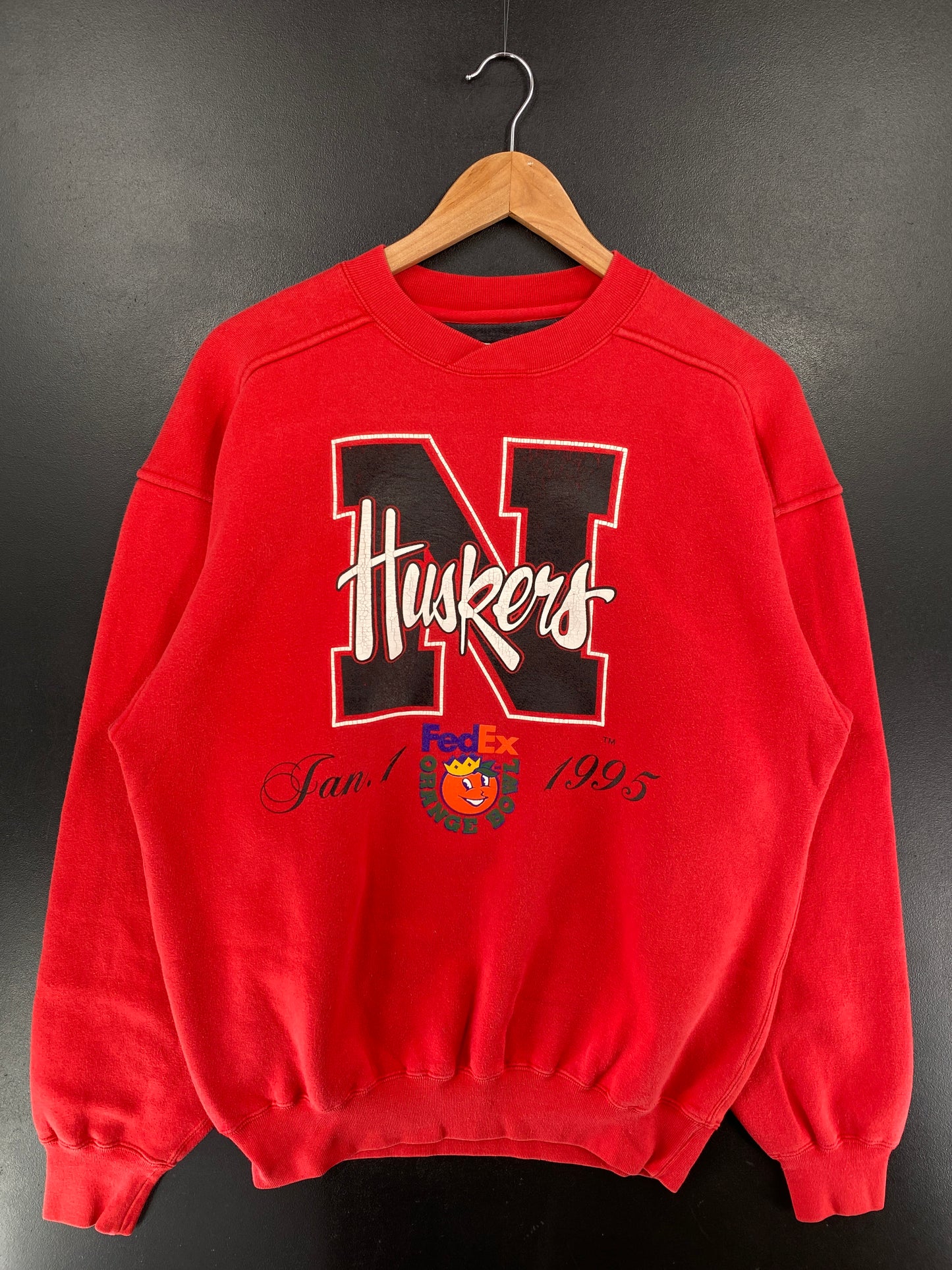 1995 NEBRASKA HUSKERS Size M Vintage College Sweat-shirt / G5760S