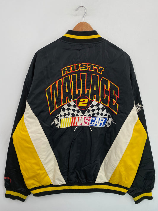 Vintage  NASCAR RUSTY WALLACE Size No tag (Approx.XL) Racing Padded Nylon Jacket/ G5777N