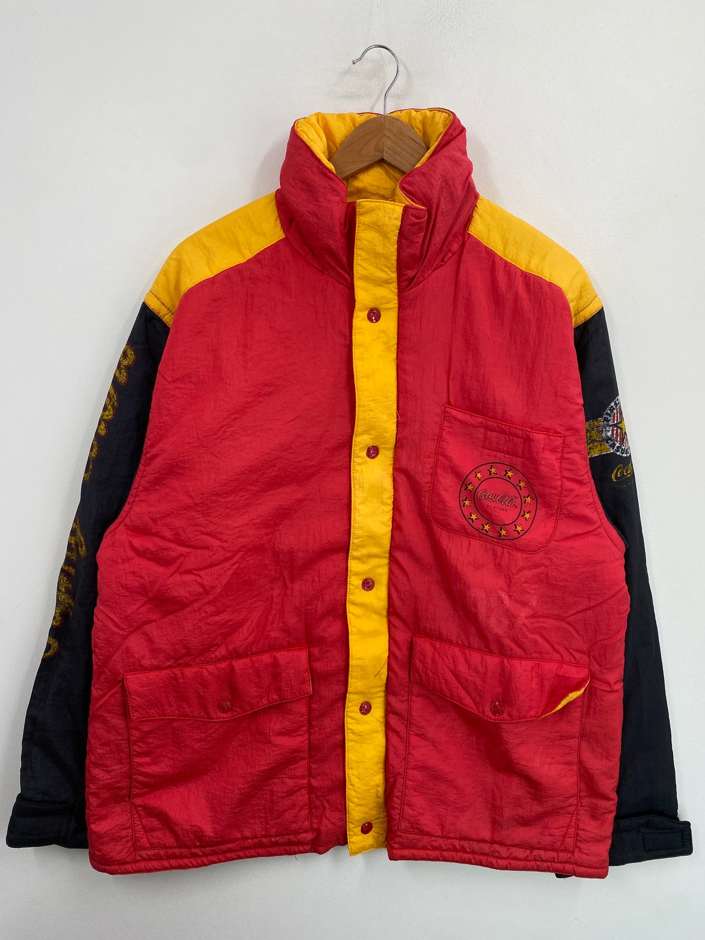 1987 COCA COLA Size L Padded Nylon Jacket / G5779N