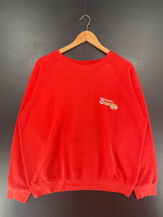 90’s TEXACO HAVOLINE RACING Made in USA Size XL Vintage Sweat-shirt / G5784S