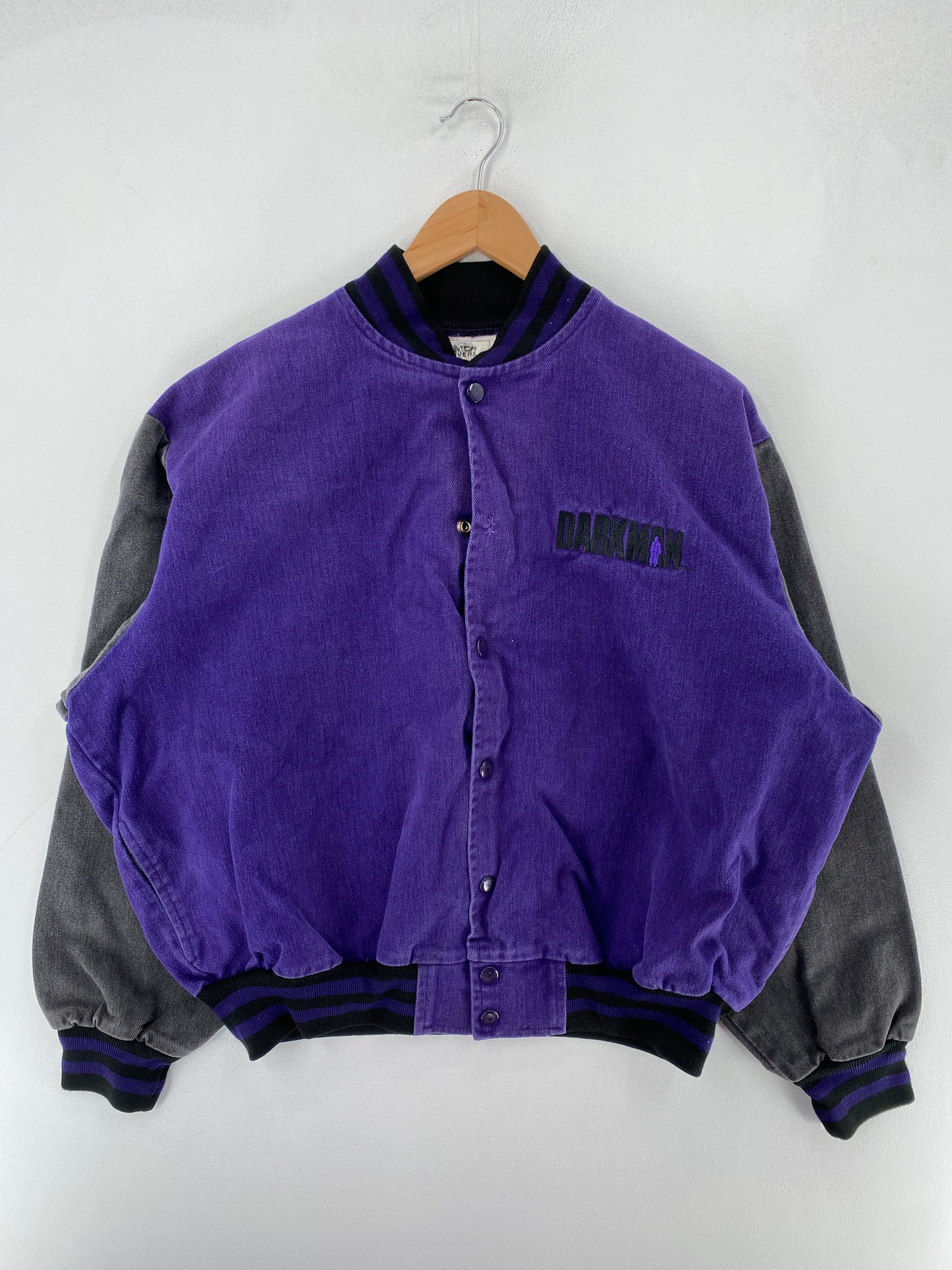 90's DARK MAN Size One Size Approx.L Vintage Movie Denim Jacket/ F6721J