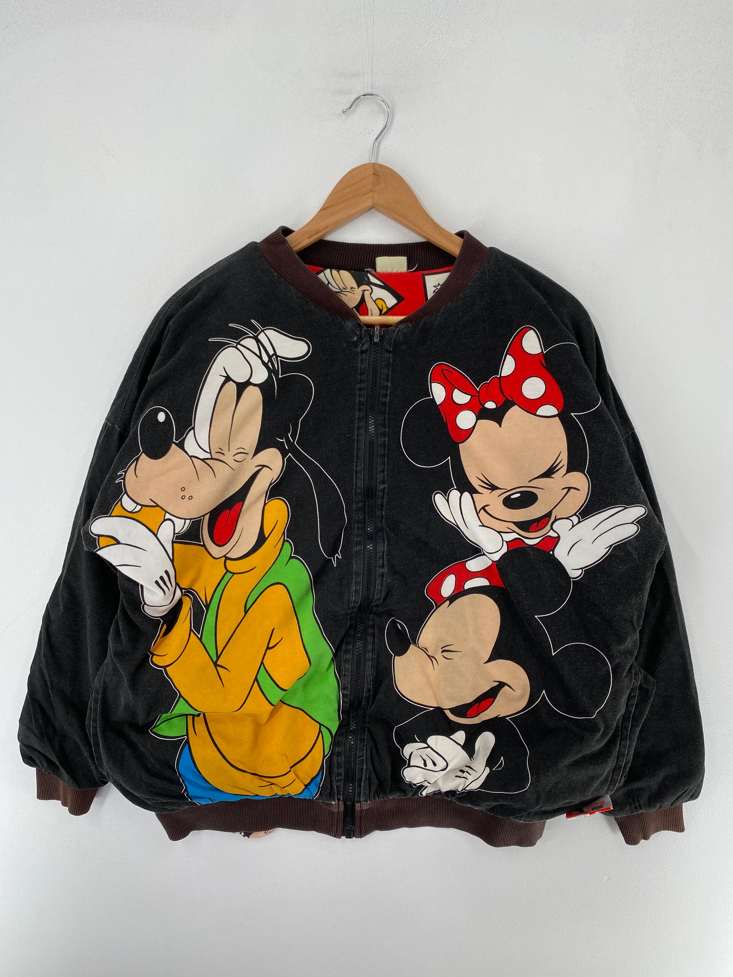 90’s DISNEY Size No Tag Approx.M Reversible Sweat Jacket / F6720J