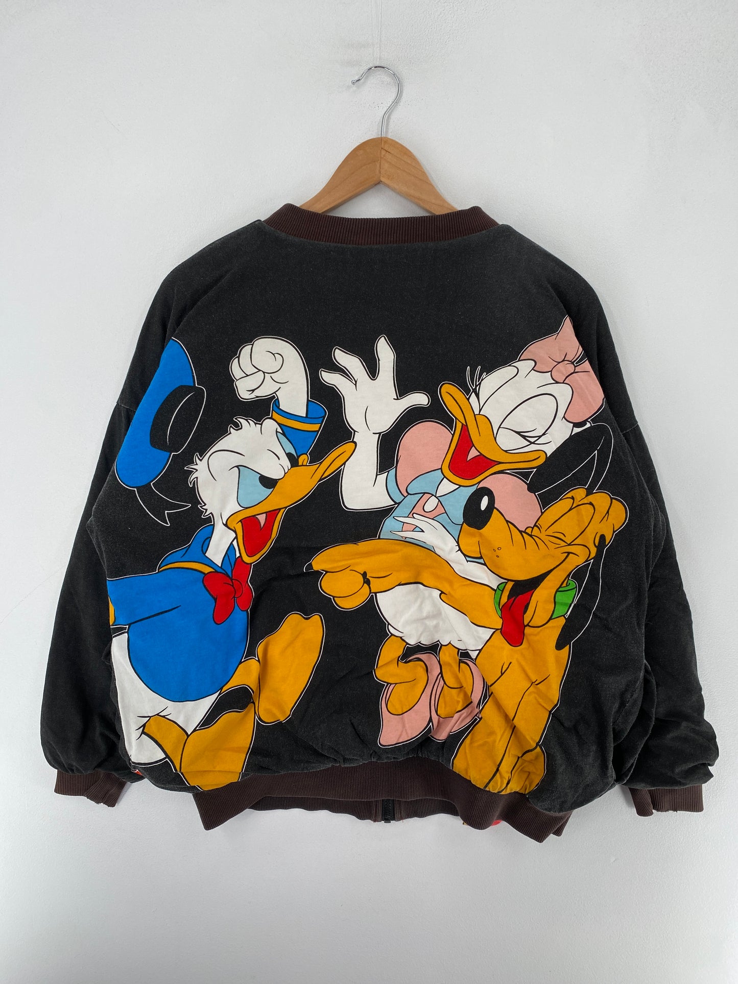90’s DISNEY Size No Tag Approx.M Reversible Sweat Jacket / F6720J
