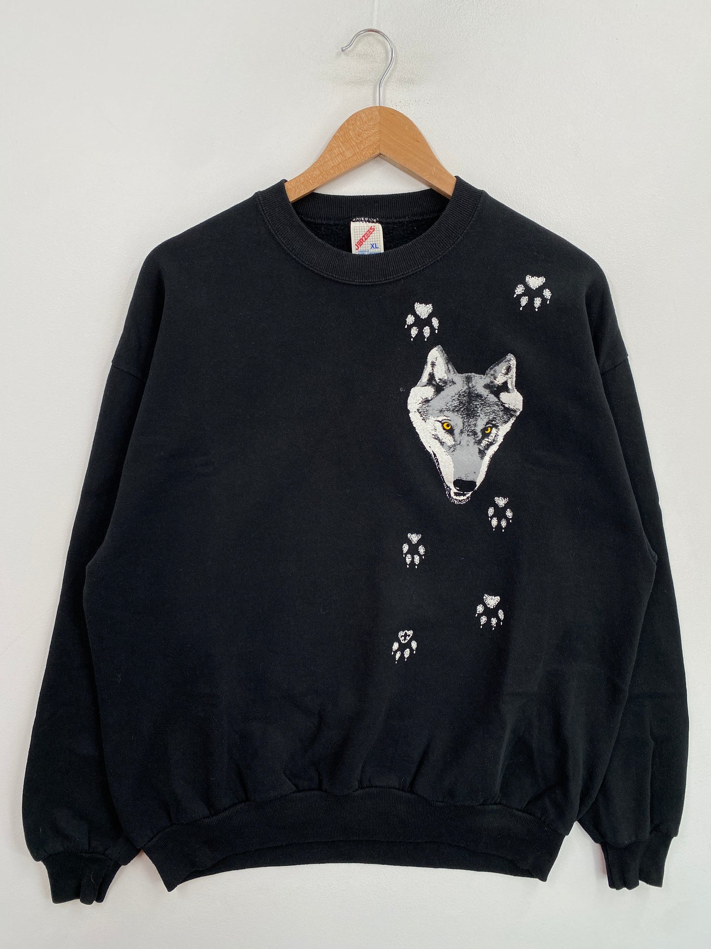 90's WOLF Made in USA Size XL Vintage Animal Sweat-Shirt / G5856S