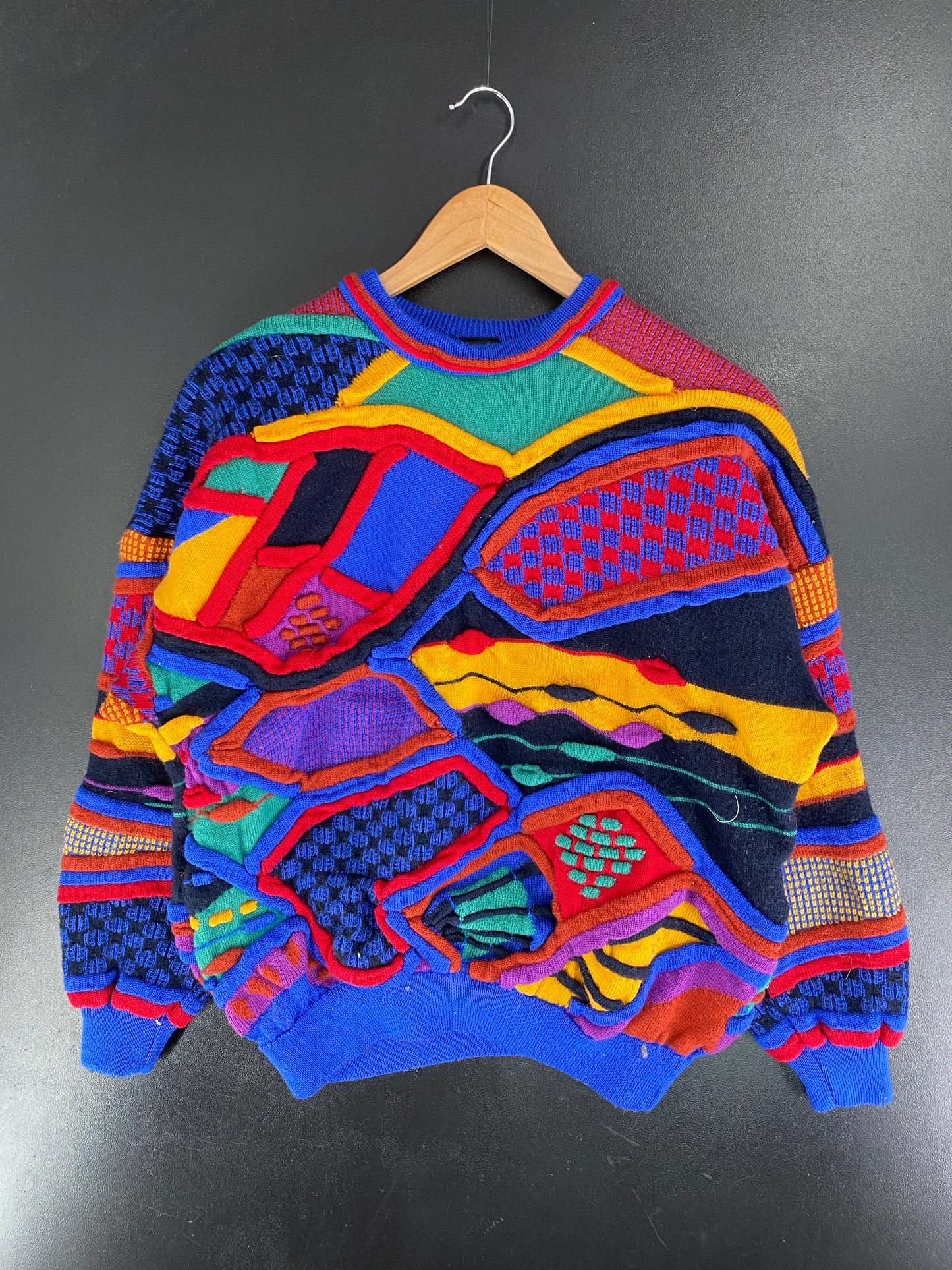 Vintage COOGI style Size 18 (Approx.L) Wool Knit Sweater / F6776S