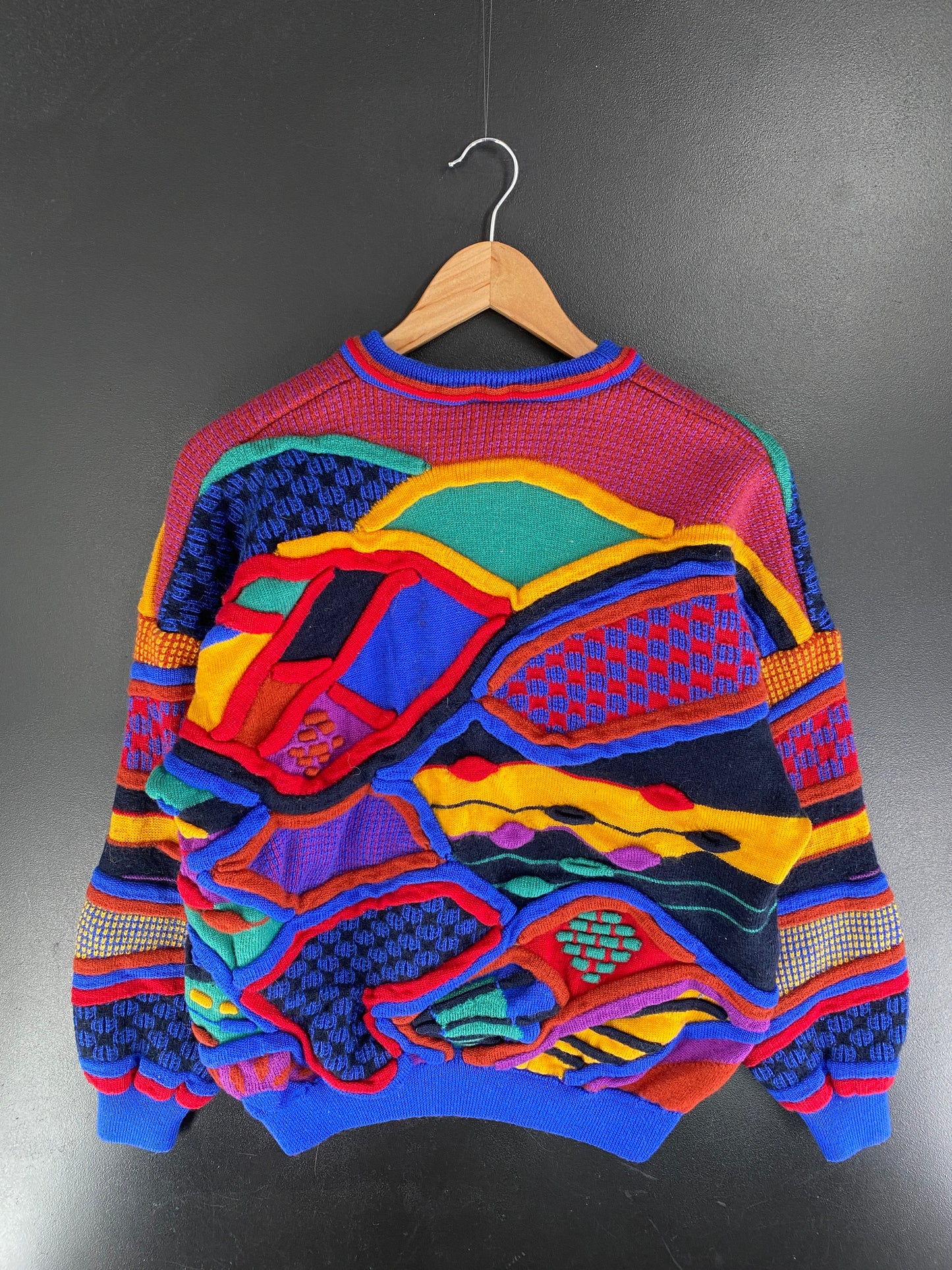 Vintage COOGI style Size 18 (Approx.L) Wool Knit Sweater / F6776S