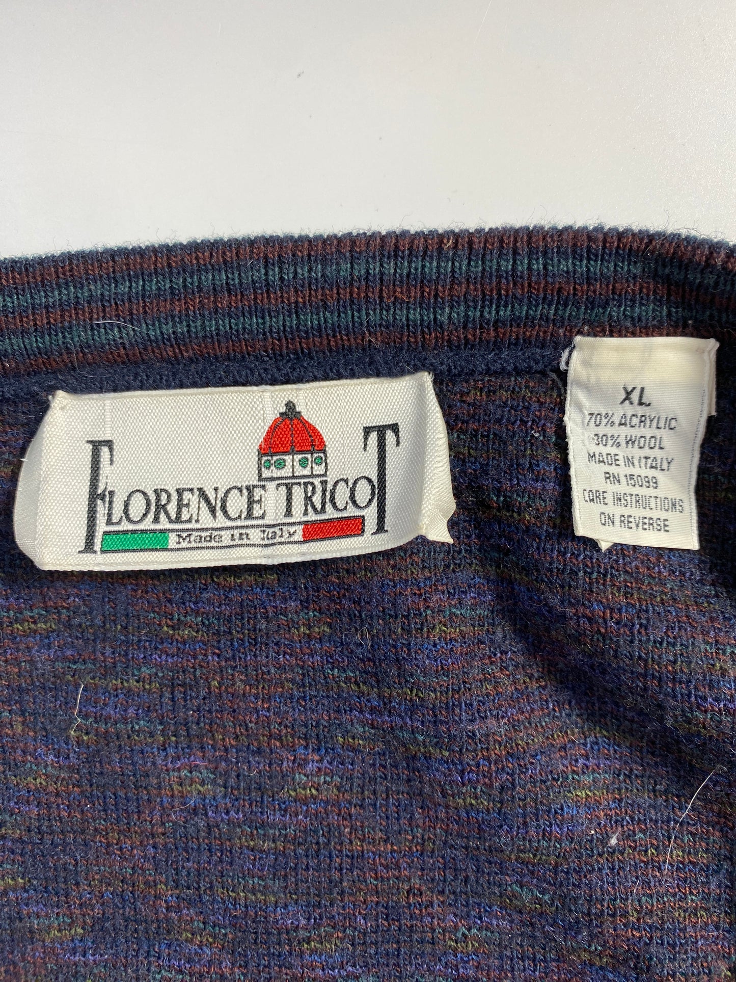 Vintage FLORENCE TRICOT Size XL Knit Sweater / F6774K