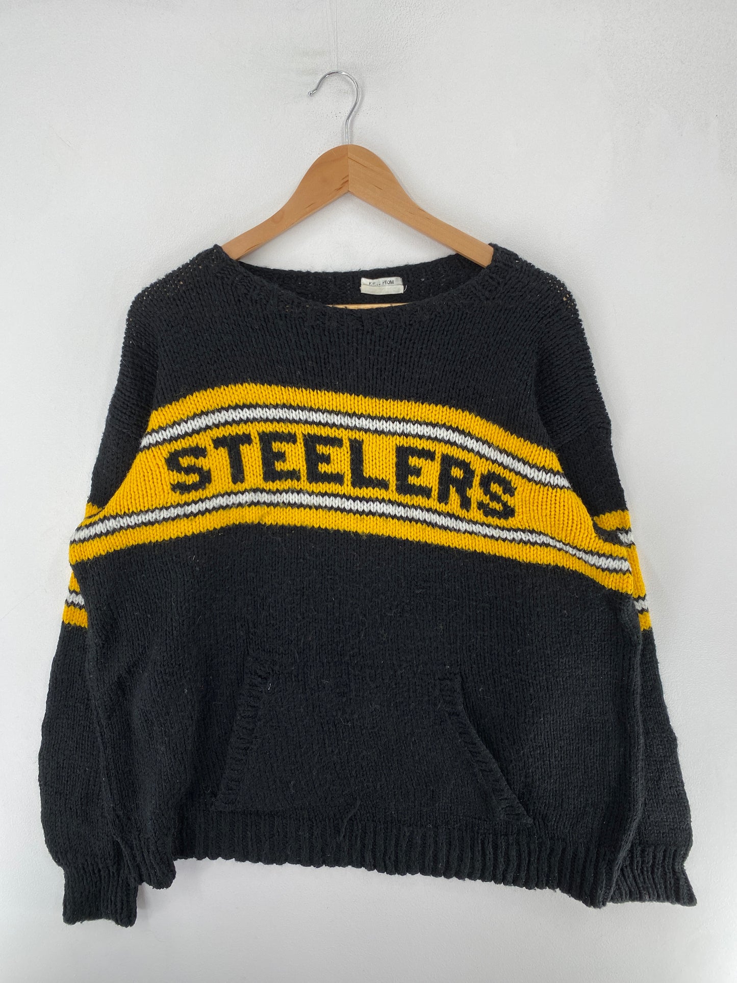 90’s STEELERS Size Approx.XL Wool Knit Sweater / F6773K