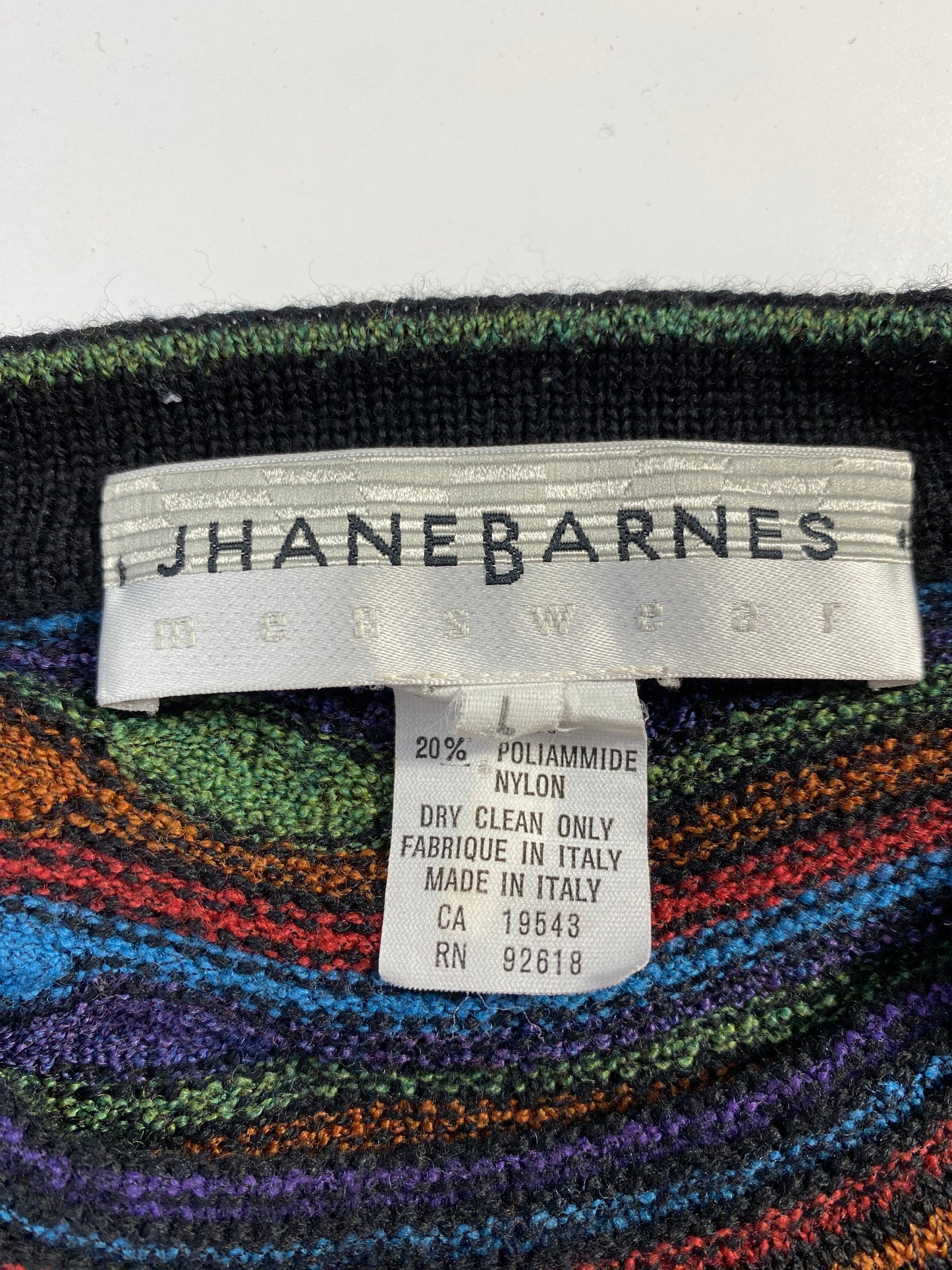 Vintage JHANE BARNES Size L Knit Sweater / G4621K