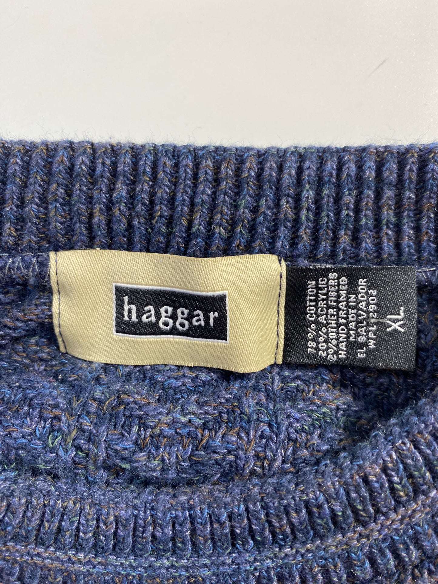 Vintage HAGGAR Size XL Knit Sweater / F6770K