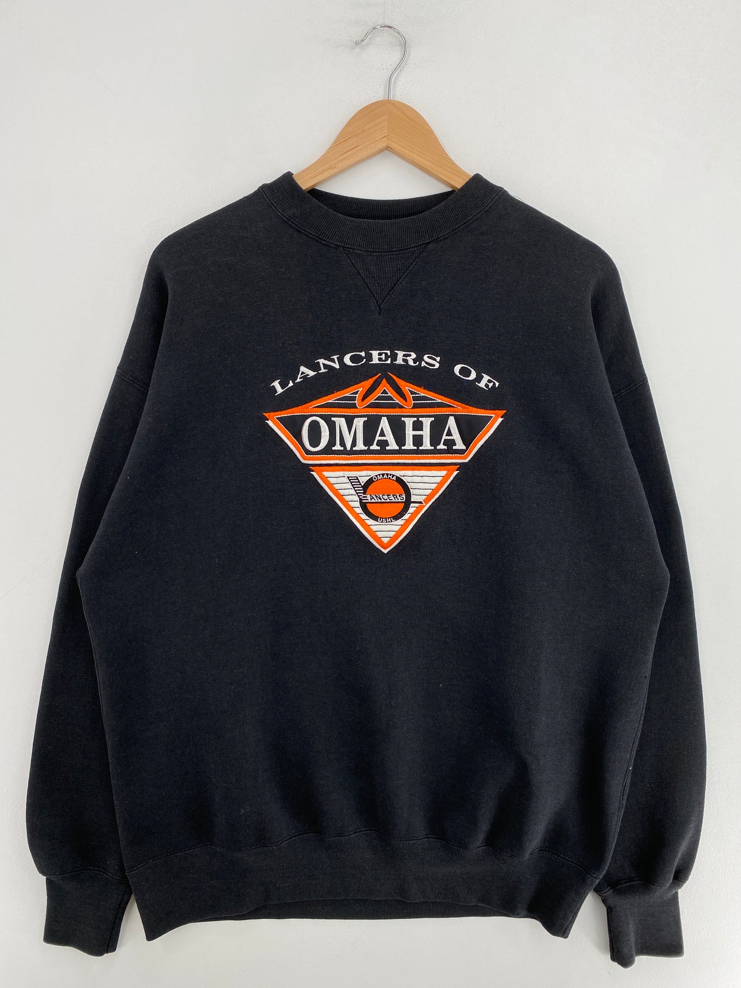 90’s LANCERS OF AMAHA Size XL Vintage USHL Sweat-Shirt / G2002S