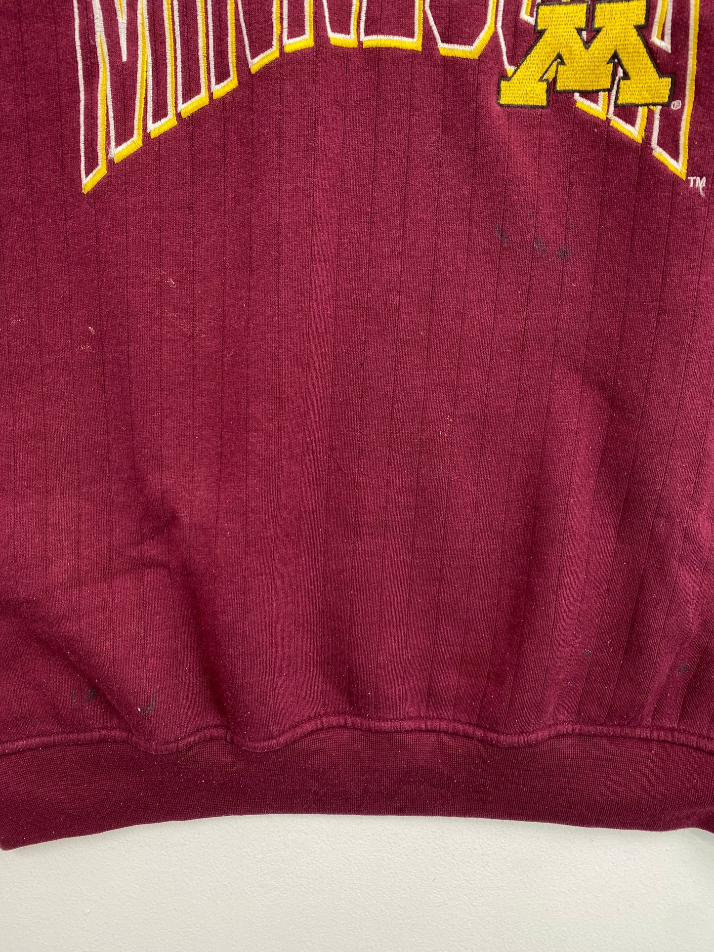 DAMAGED 90's STARTER x MINNESOTA Size XL Vintage College Sweat-Shirt / G5936S