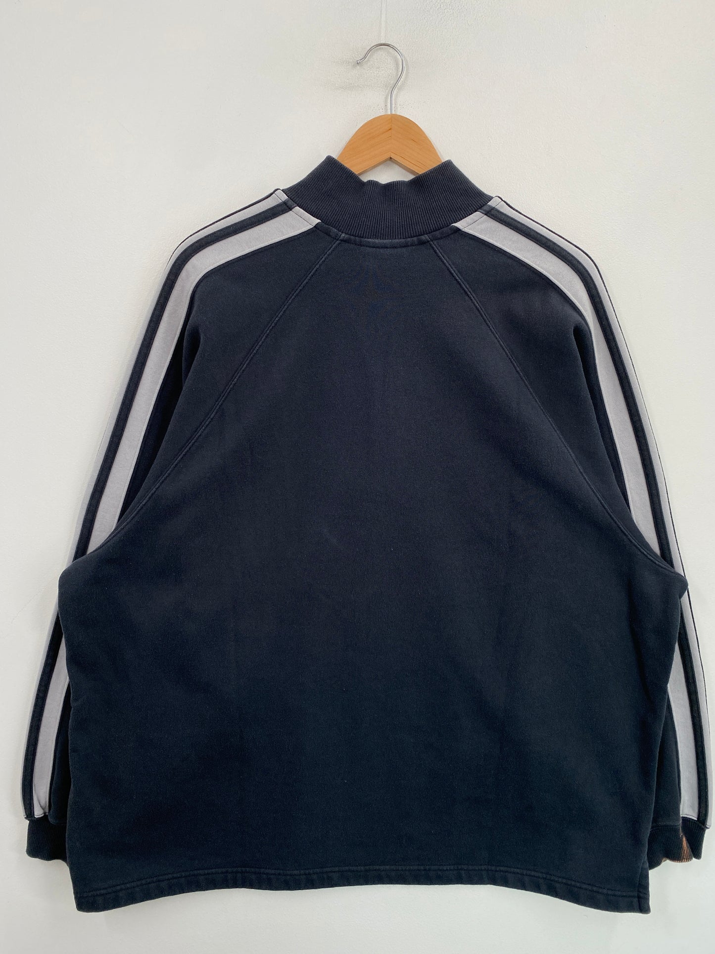 90’s ADIDAS Size XL Vintage Half Zip-up Sweat-Shirt / G7249S