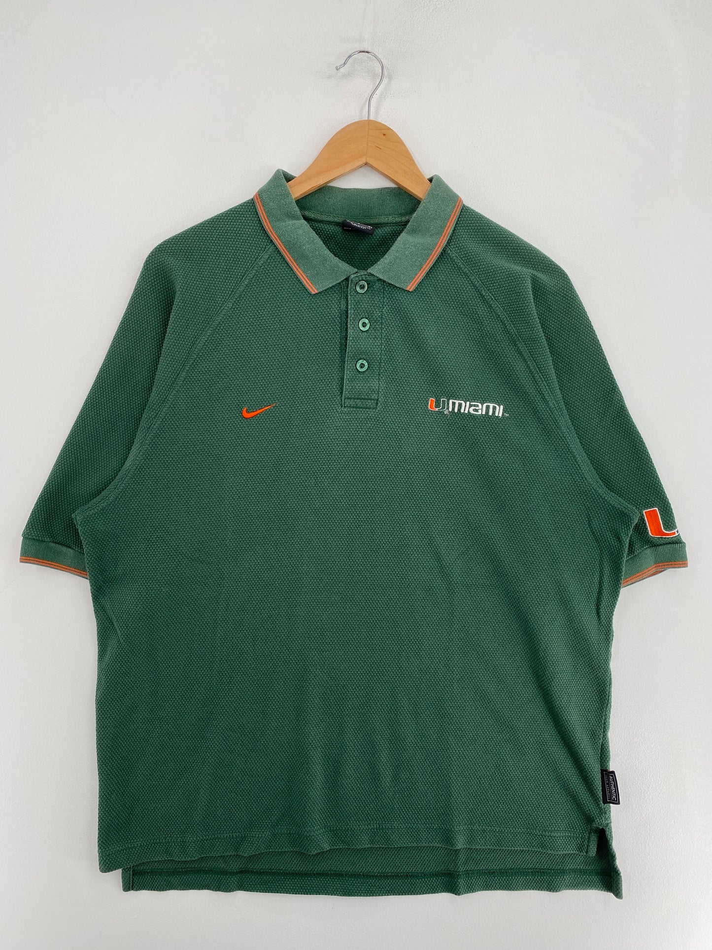 00' NIKE MIAMI UNIVERSITY Size L Vintage College Polo Shirt / G2070B