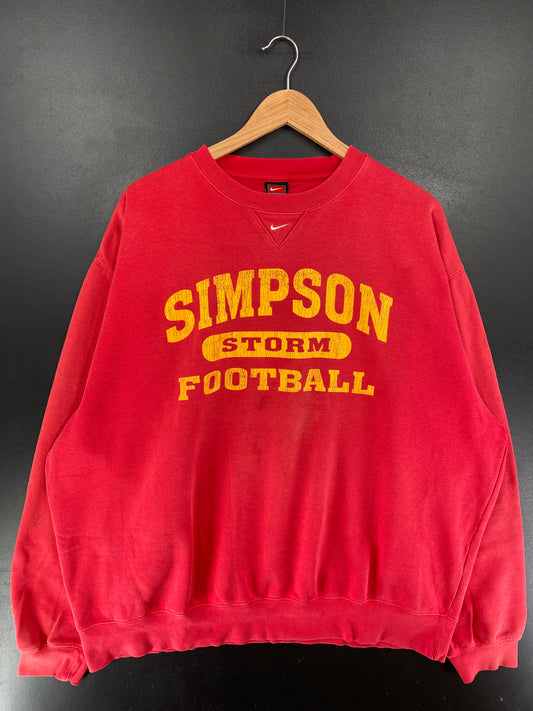 00' NIKE x SIMPSON STORM Size XXL Vintage College Sweat-Shirt / G7079S