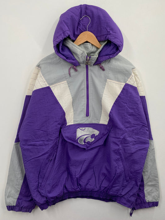 90’s STARTER x KANSAS STATE WILDCATS Size XL Vintage College Padded Nylon Jacket / G5976N