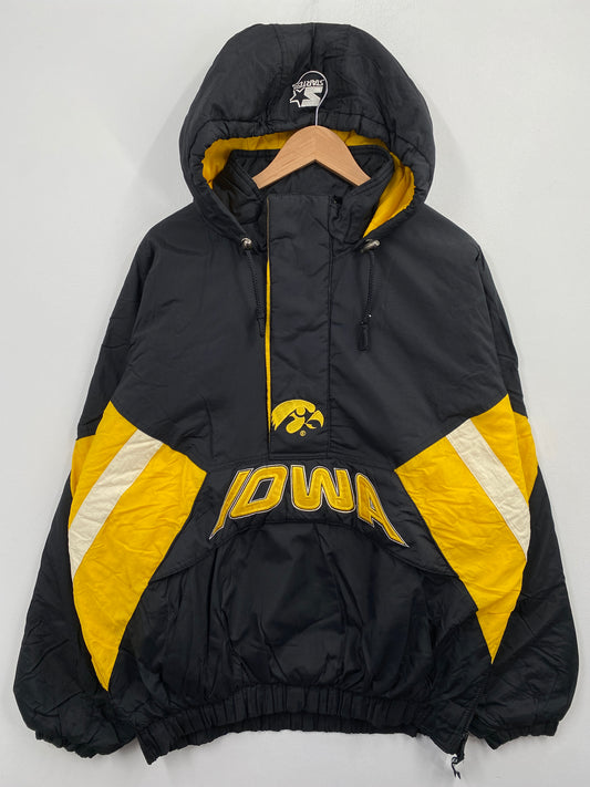 90’s STARTER x IOWA Size XL Vintage College Padded Nylon Jacket / G5980N