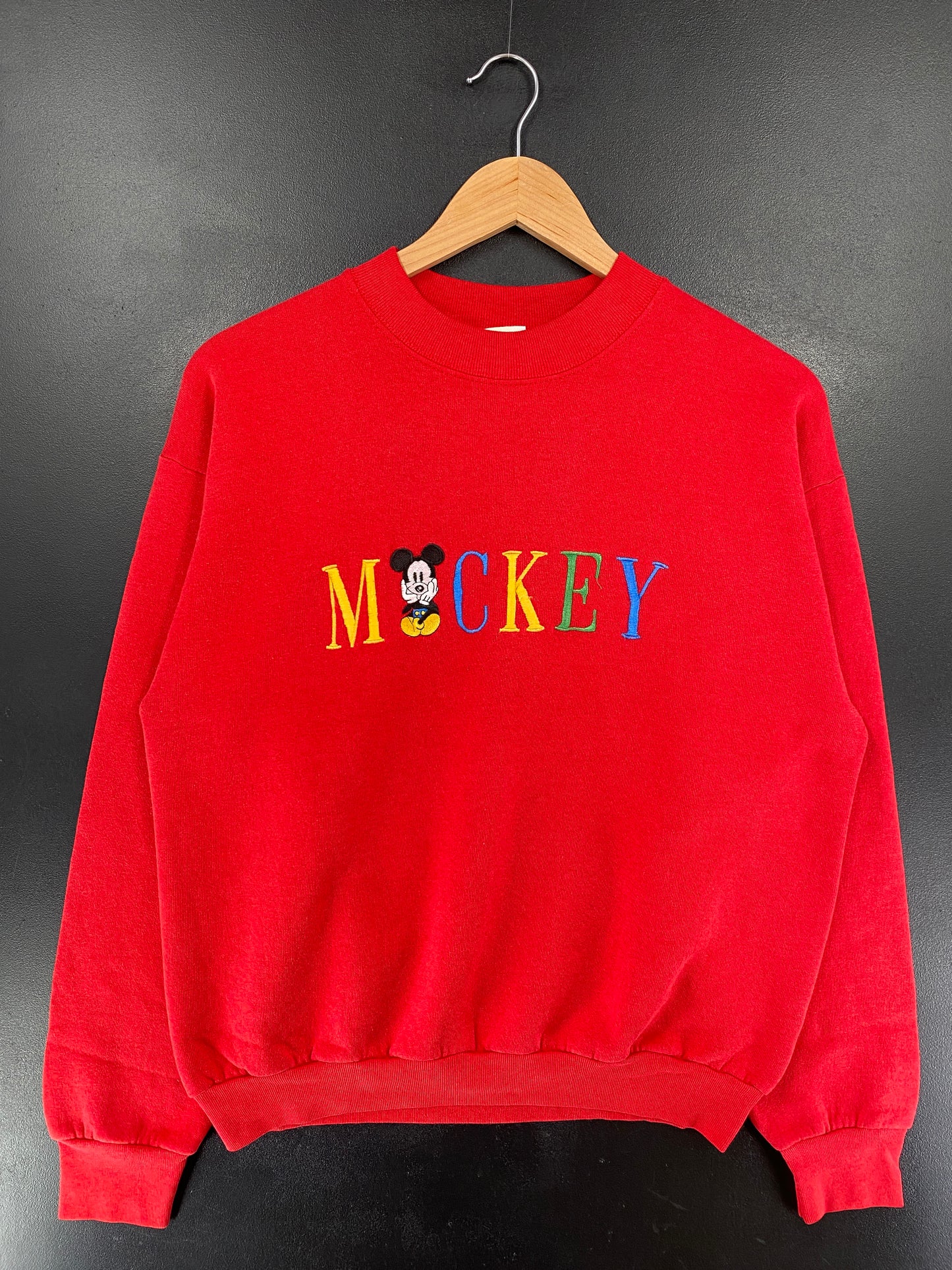 90's DISNEY MICKEY Made in USA Size L Vintage Sweat-Shirt / G5982S